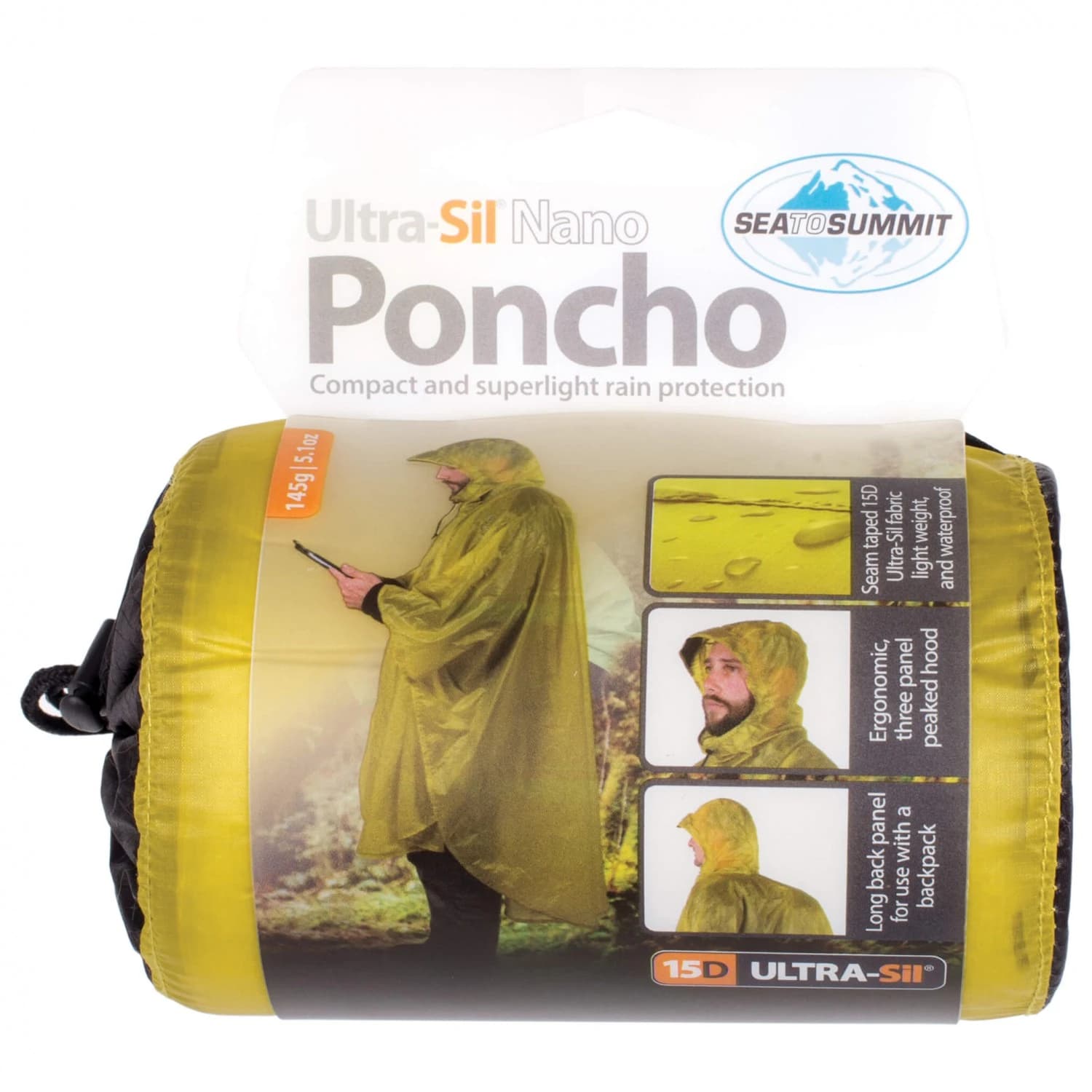Пончо Sea to summit Poncho 15D Waterproof jacket - Lime