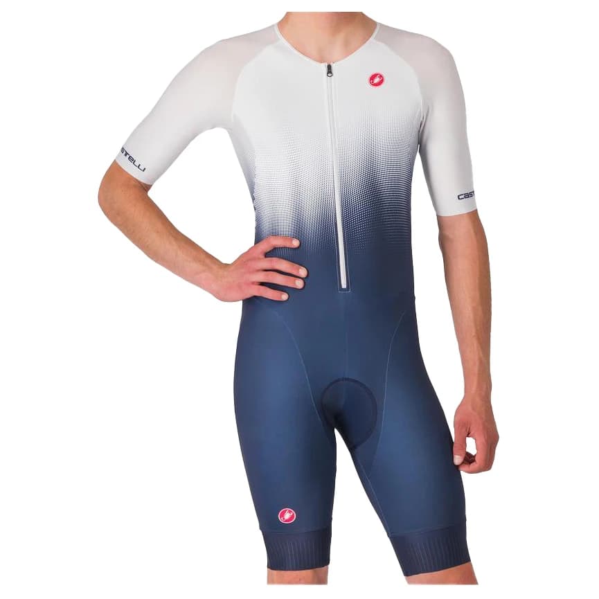 Мъжки скин за колоездене Castelli Core Tri Suit S/S Cycling skinsuit - Belgian Blue / White