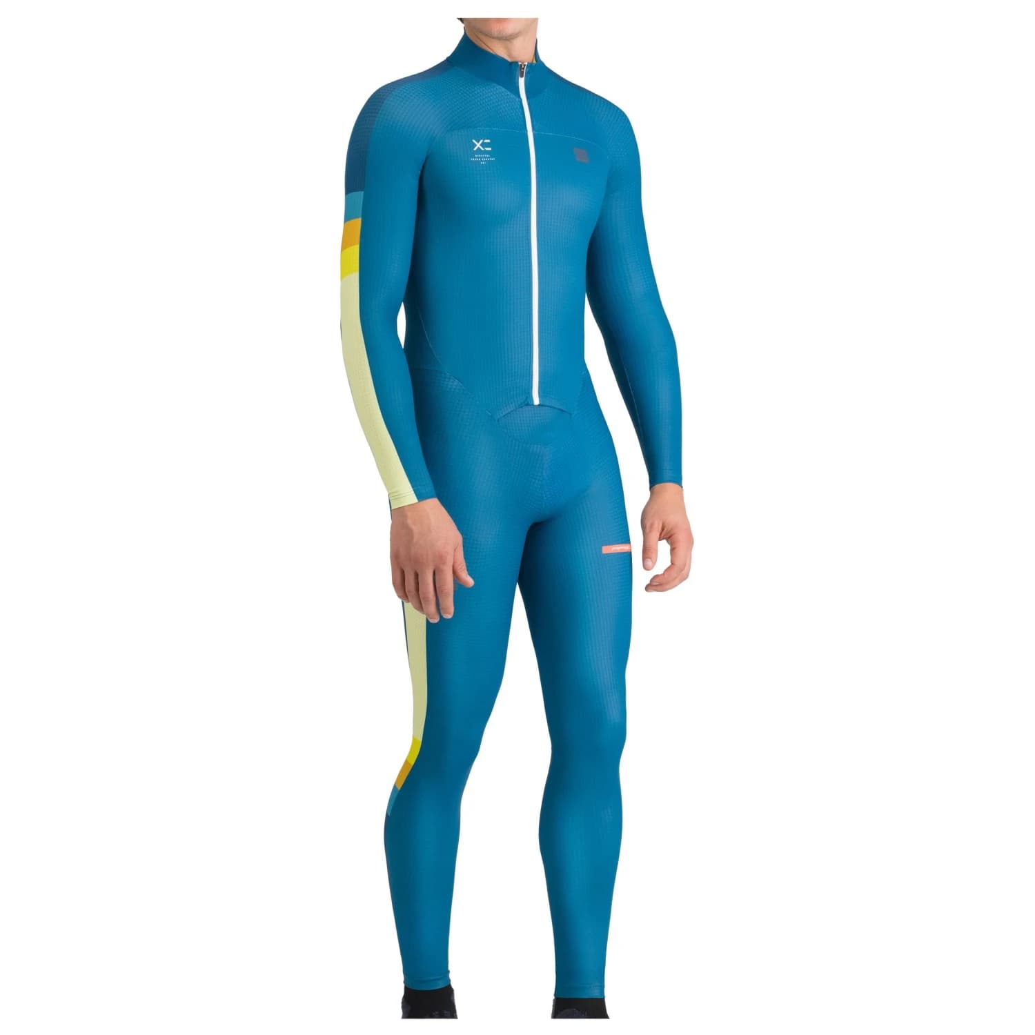 Мъжка грейка Sportful Apex Suit Overall - Blue Corsair / Green / Yellow