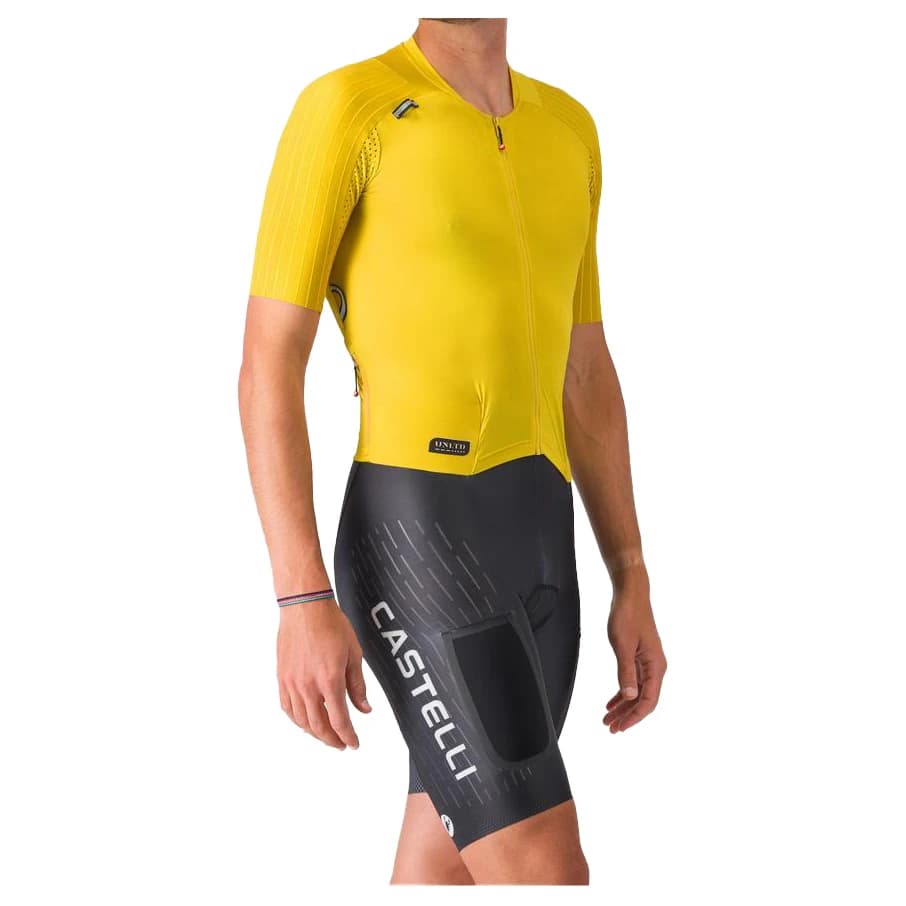 Мъжки скин за колоездене Castelli Unlimited Speedsuit Cycling skinsuit - Mango Mojito / Black / Ivory