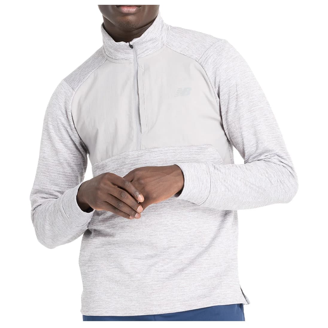 Мъжко яке за тренировка New balance Athletics Heat Grid 1/2 Zip Training jacket - Grey