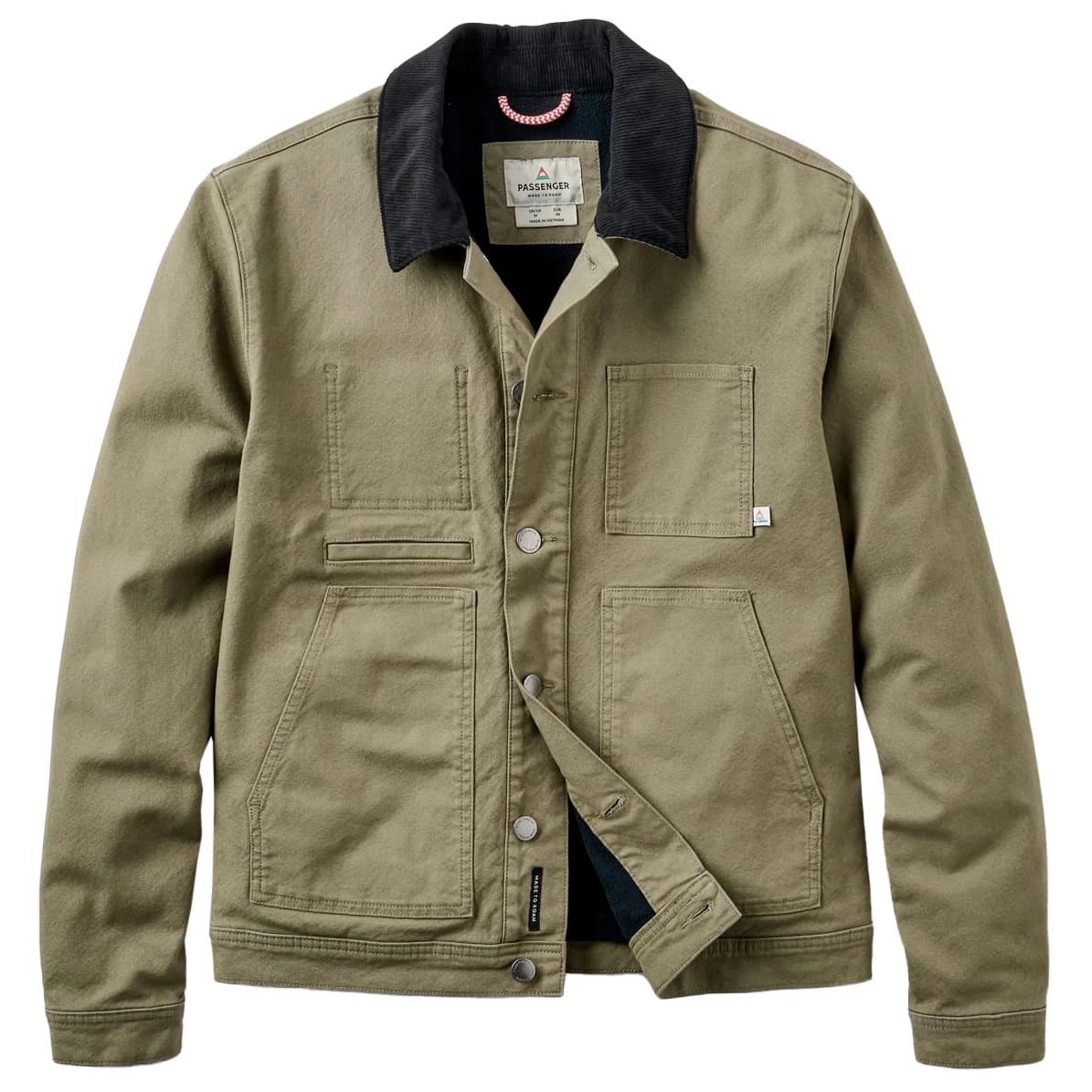 Мъжко ежедневно яке Passenger Vantage Lined Organic Cotton Canvas Jacket Casual jacket - Dusty Olive