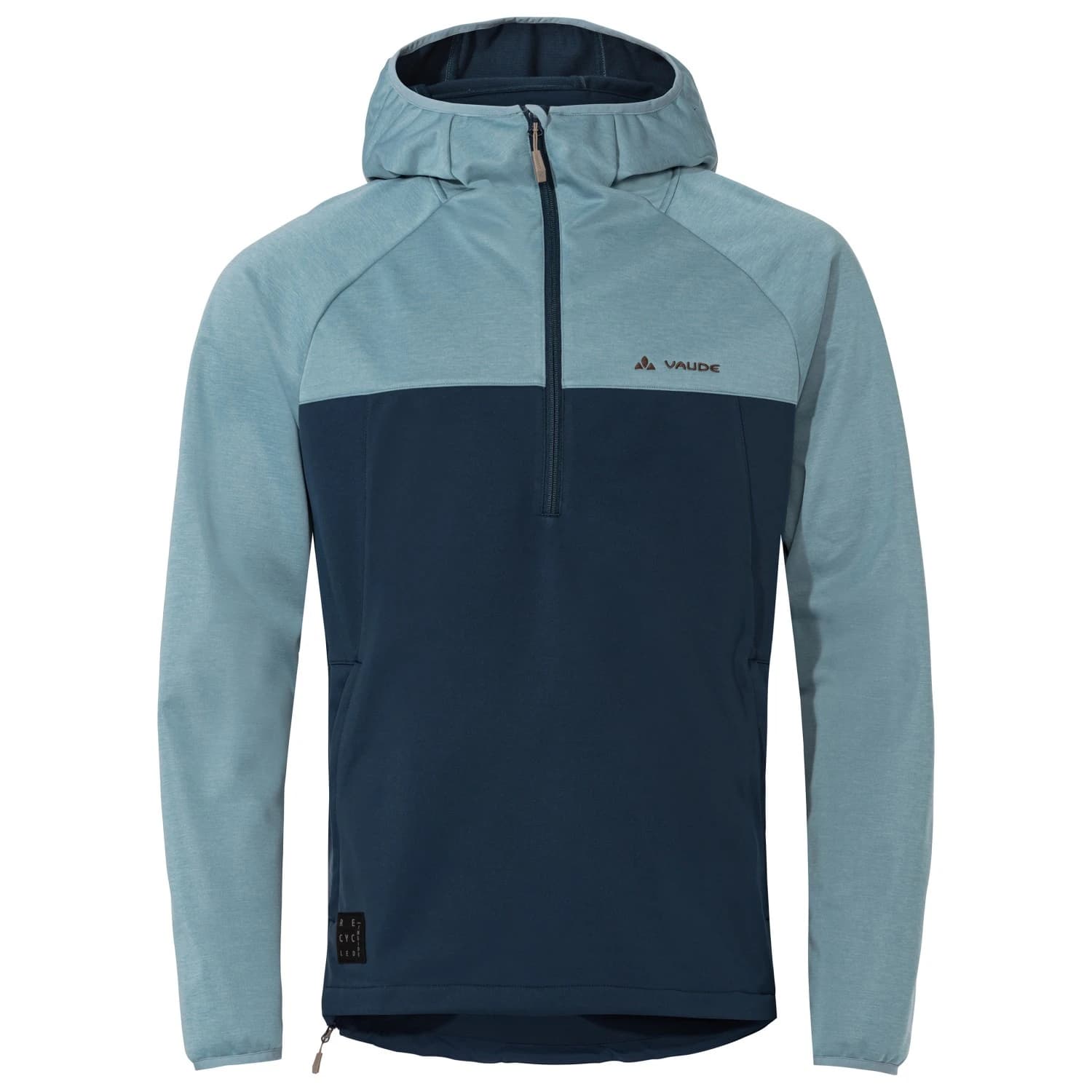 Мъжки софтшел пуловер Vaude Tremalzo Softshell HZ Jacket Softshell jumper - Cloudy Blue
