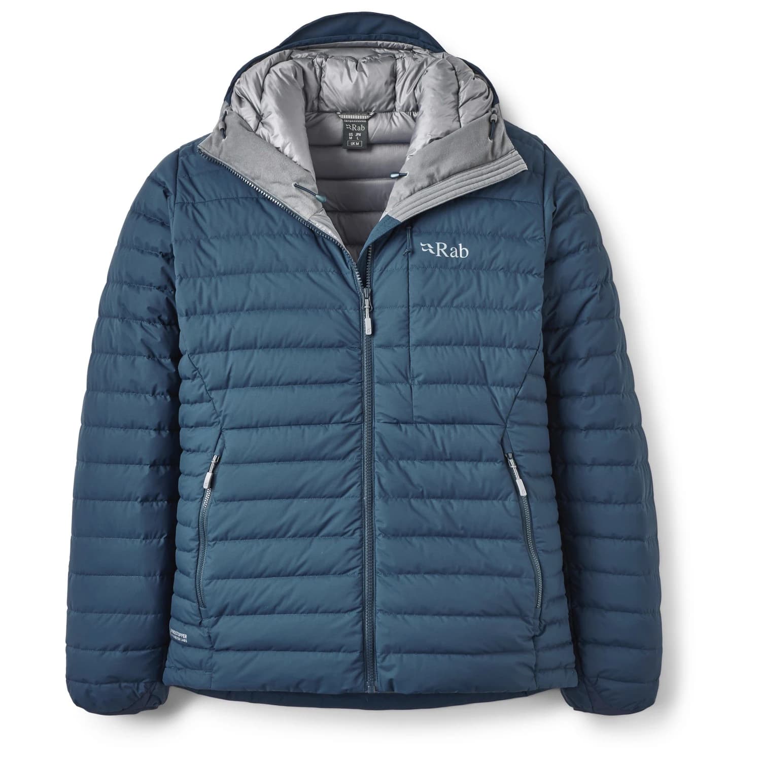 Мъжко пухено яке Rab Microlight Windstopper Hoody Down jacket - Tempest Blue