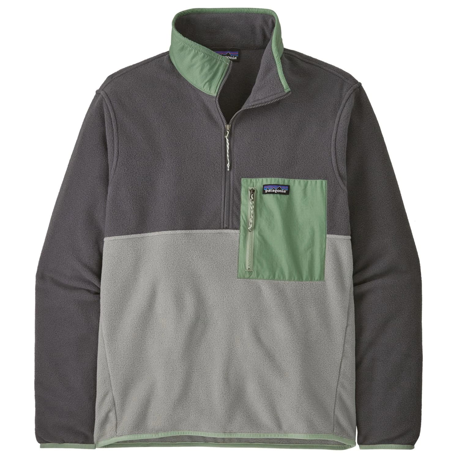 Мъжки поларен пуловер Patagonia Microdini 1/2 Zip Fleece jumper - Forever Grey