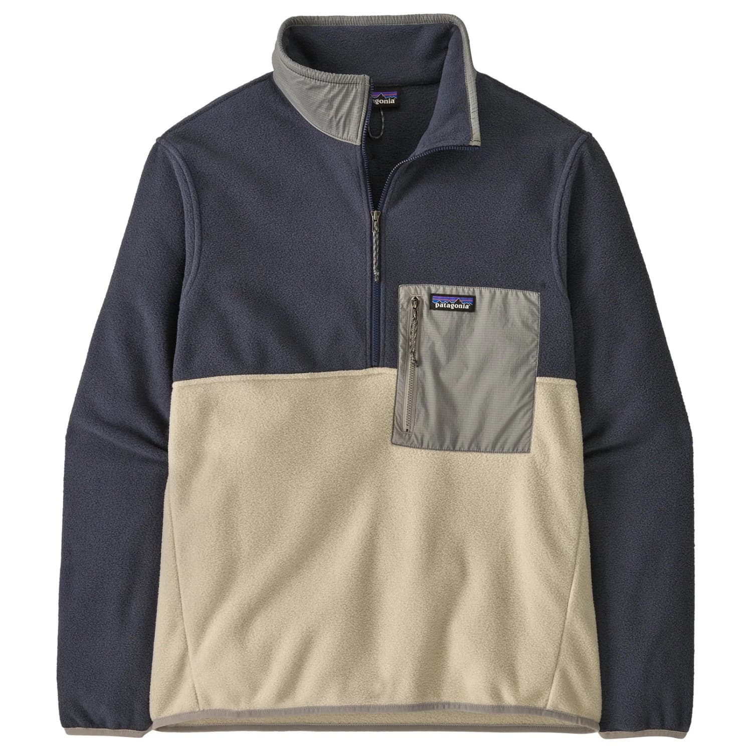 Мъжки поларен пуловер Patagonia Microdini 1/2 Zip Fleece jumper - Pelican