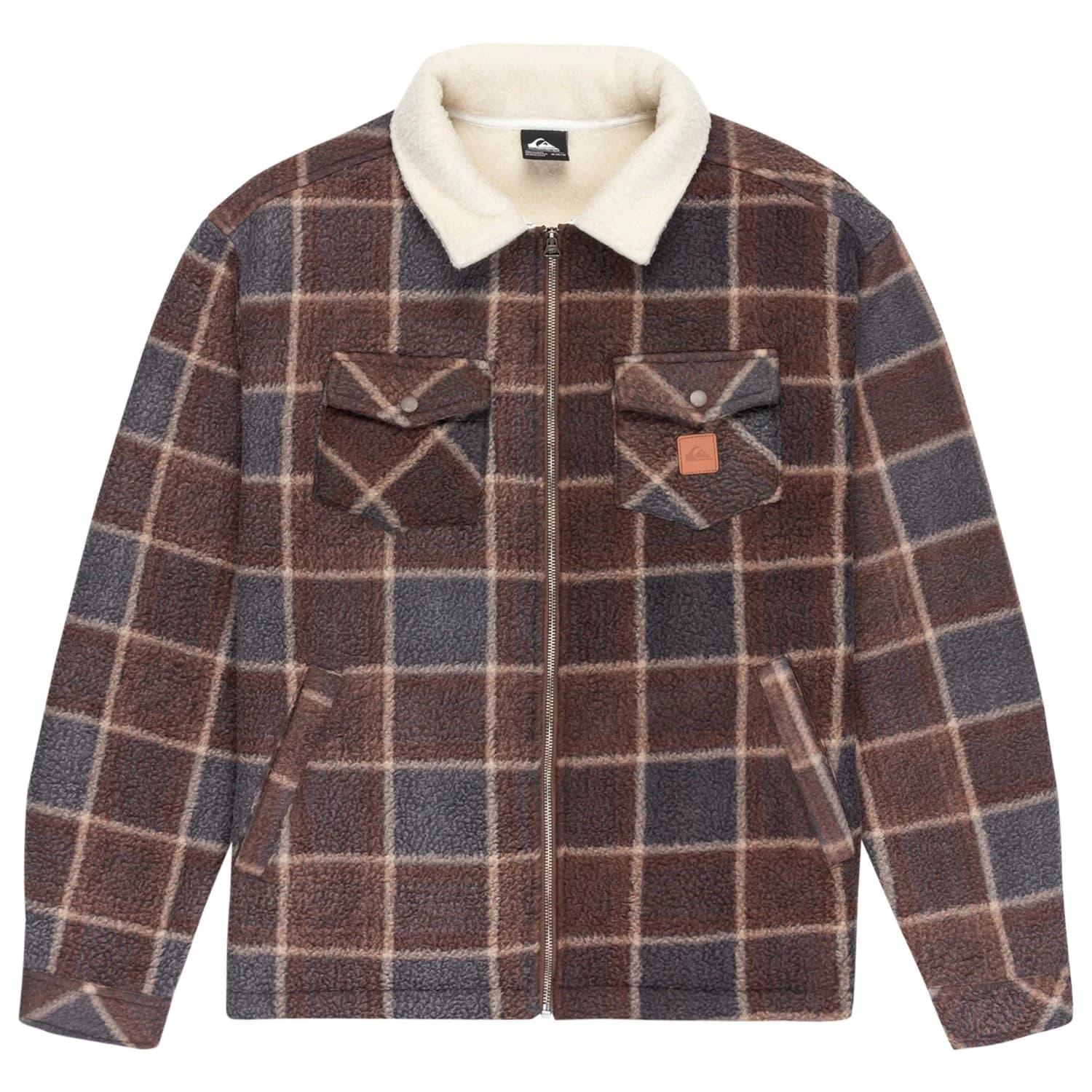 Мъжко поларено яке Quiksilver Sherpa Jacket Fleece jacket - Chocolate Brown / Sherpa Plaid