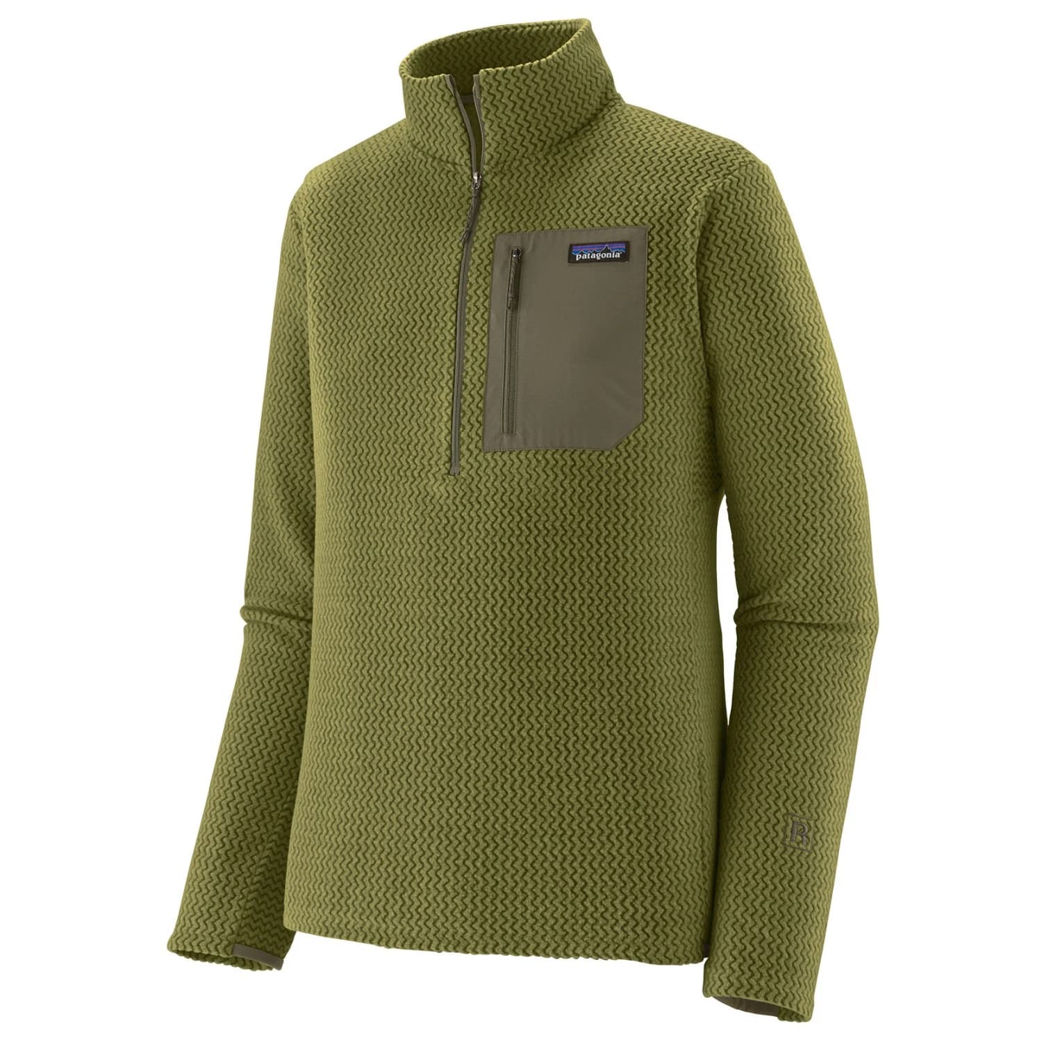 Мъжки поларен пуловер Patagonia R1 Air Zip Neck Fleece jumper - Caper Green