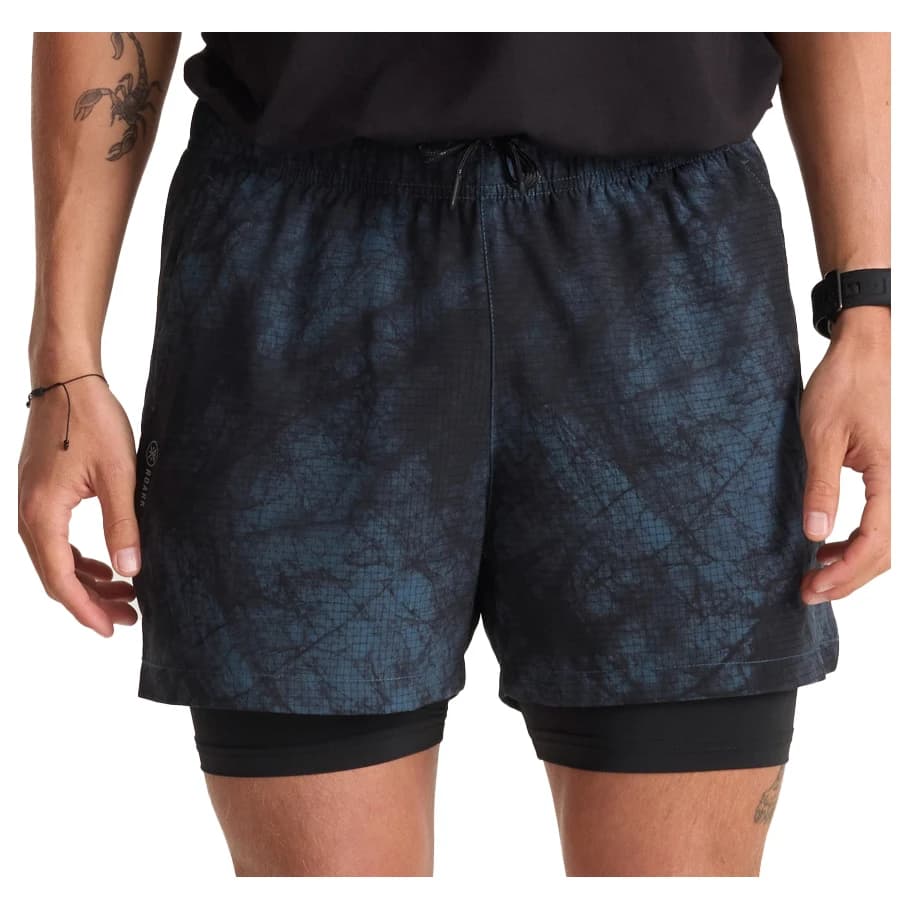 Мъжки шорти за бягане Roark Bommer 3.5 Running shorts - Navy Tie Dye