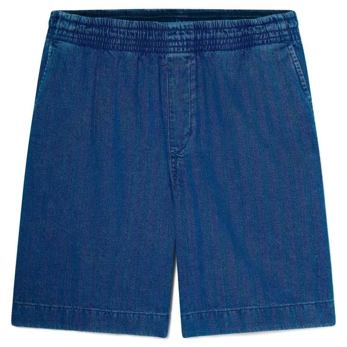 Мъжки къси панталони Timberland Herringbone Denim Short Shorts - Moody Blue Wash