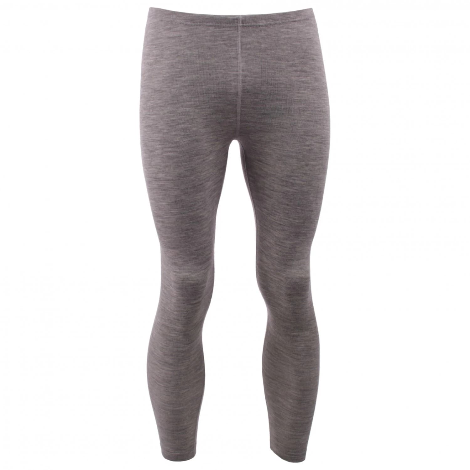 Мъжко копринено термобельо Engel Leggings Merino base layer - Light Grey Melange