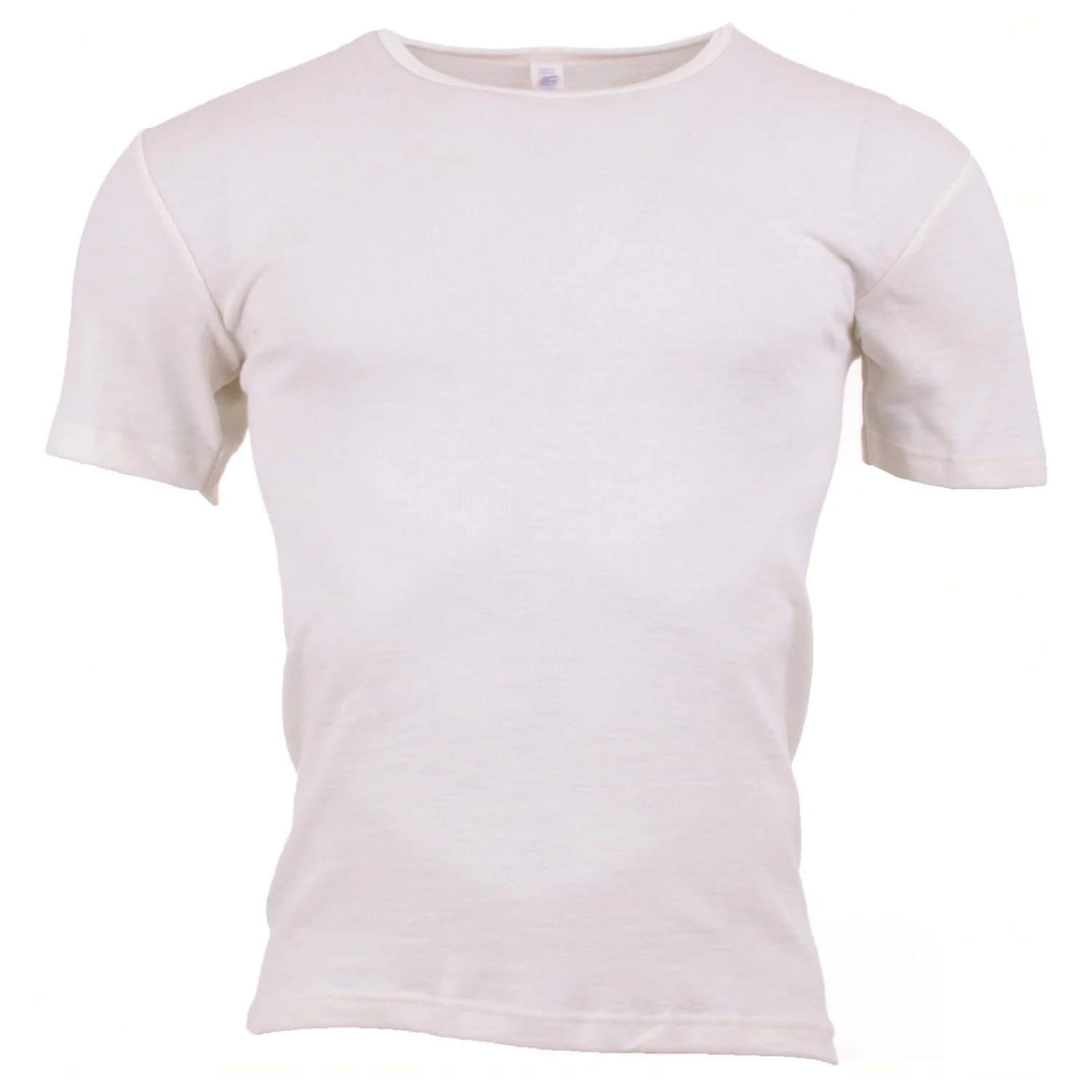 Мъжко копринено термобельо Engel Unterhemd S/S Merino base layer - Natural