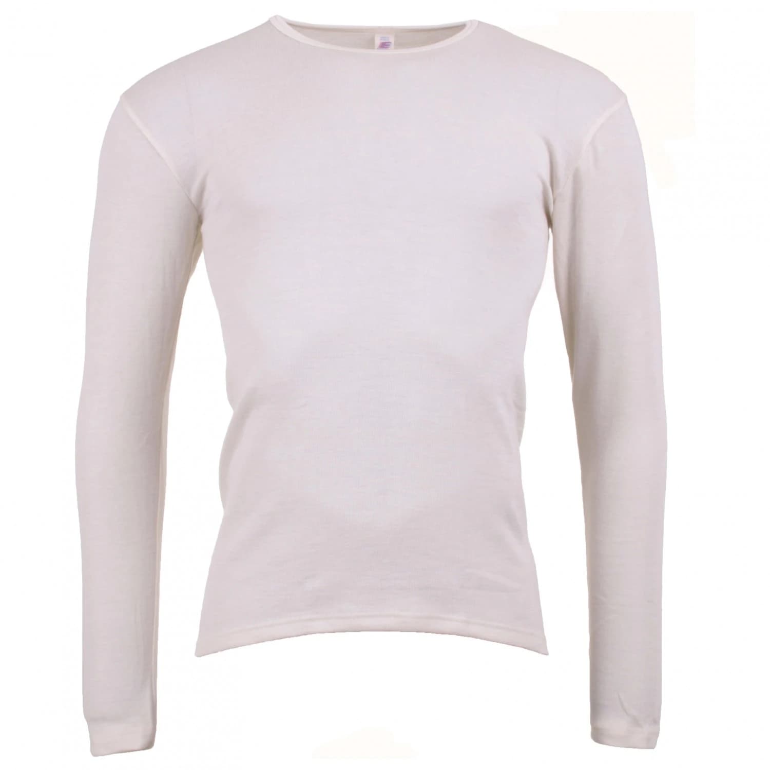 Мъжко копринено термобельо Engel Unterhemd L/S Merino base layer - Natural