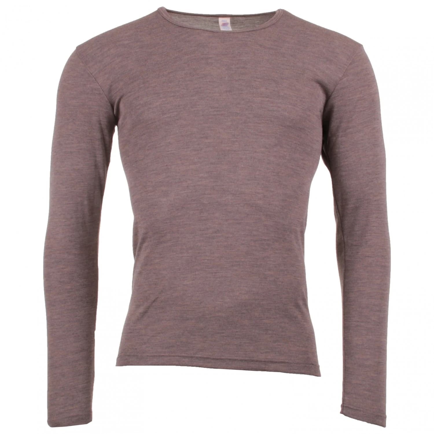 Мъжко копринено термобельо Engel Unterhemd L/S Merino base layer - Walnut
