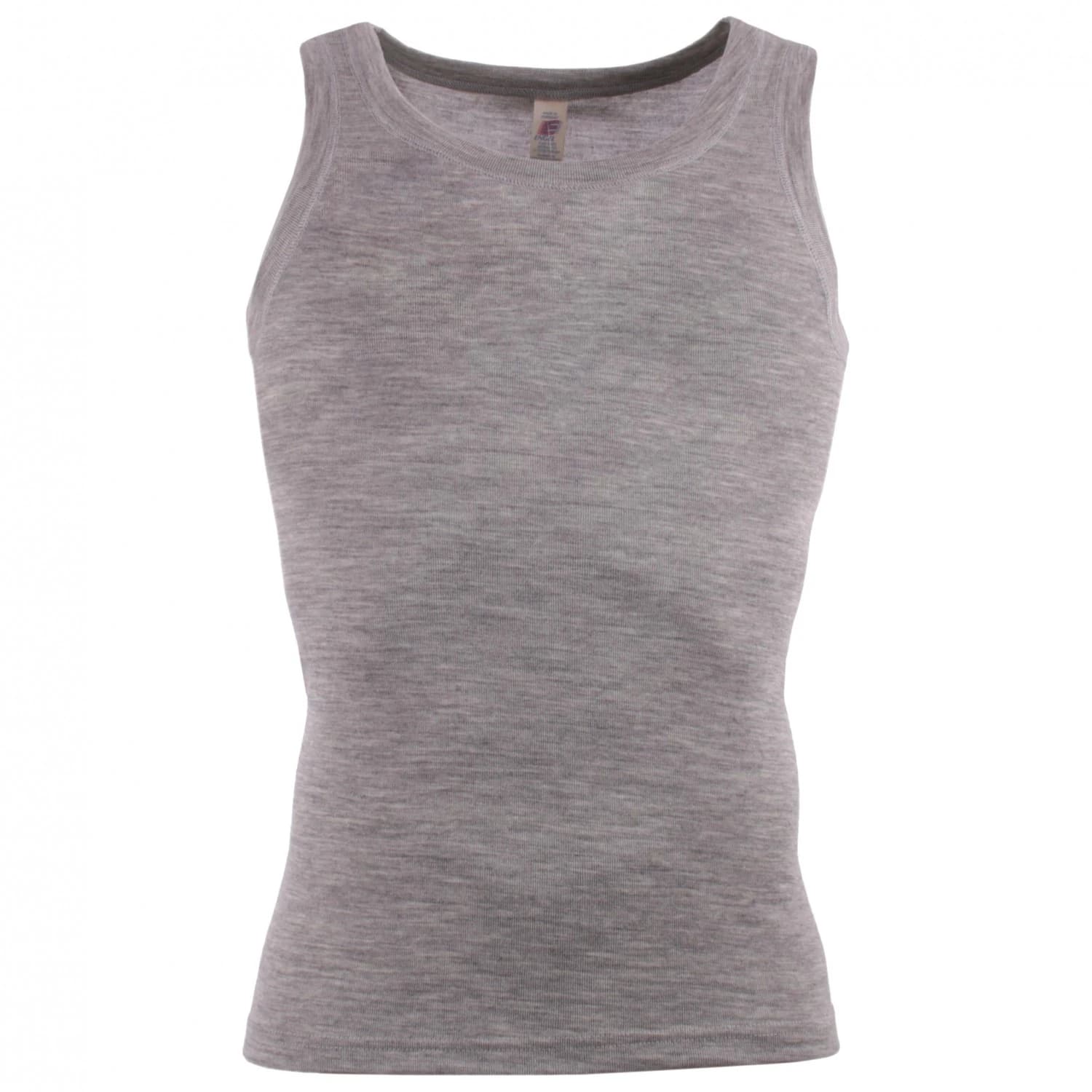 Мъжко копринено термобельо Engel Achselshirt Merino base layer - Hellgrau Melange