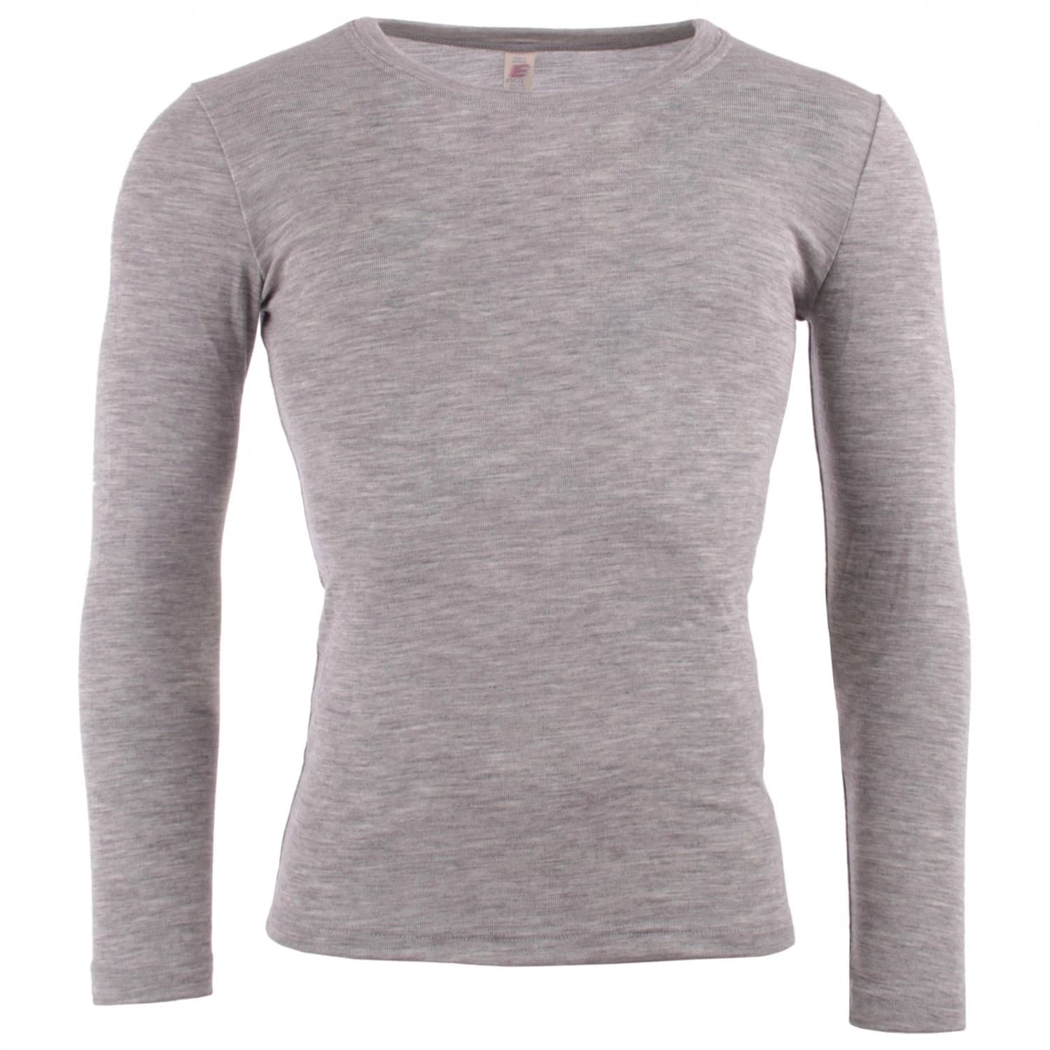 Мъжко копринено термобельо Engel Shirt L/S Merino base layer - Hellgrau Melange