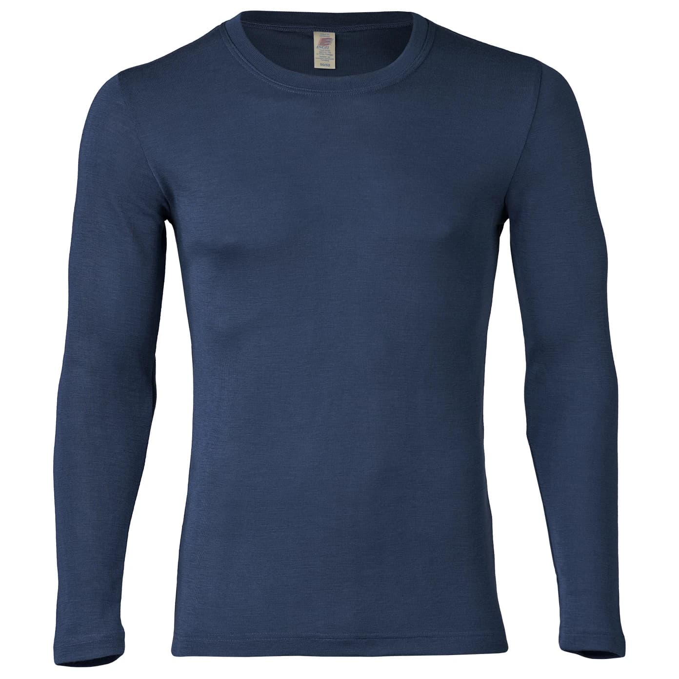Мъжко копринено термобельо Engel Shirt L/S Merino base layer - Marine