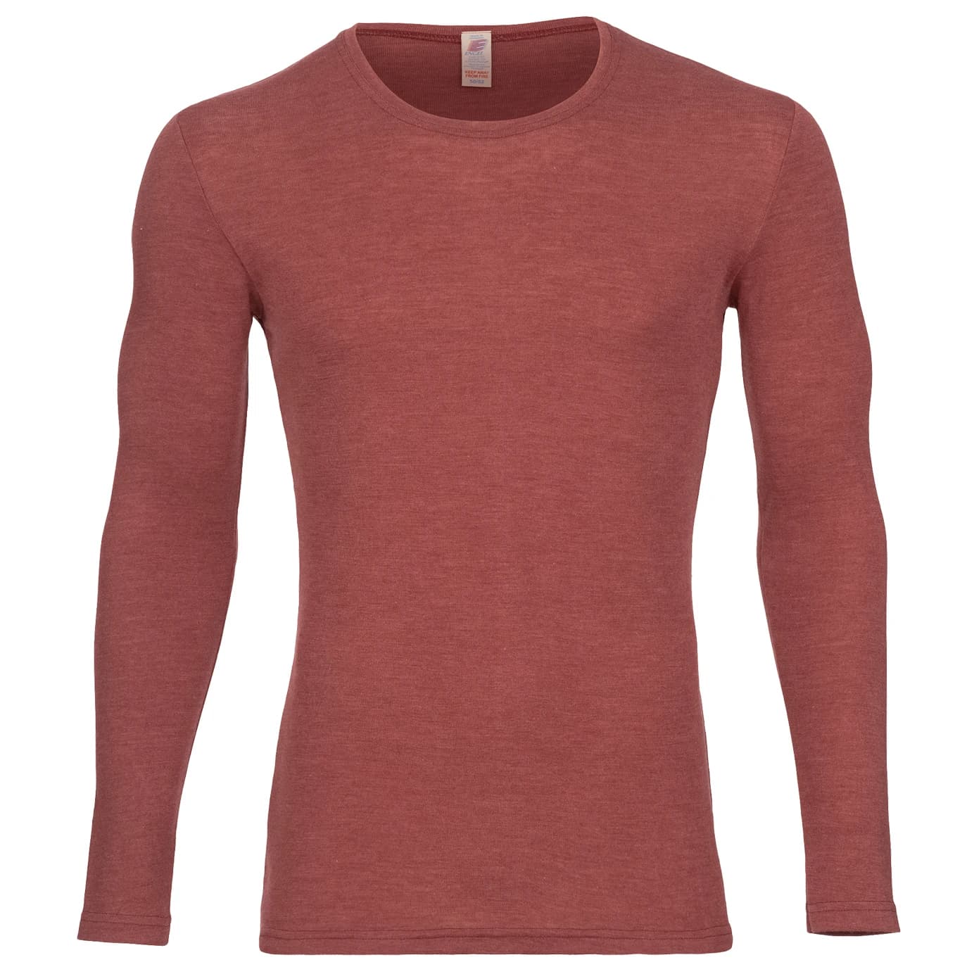 Мъжко копринено термобельо Engel Shirt L/S Merino base layer - Kupfer