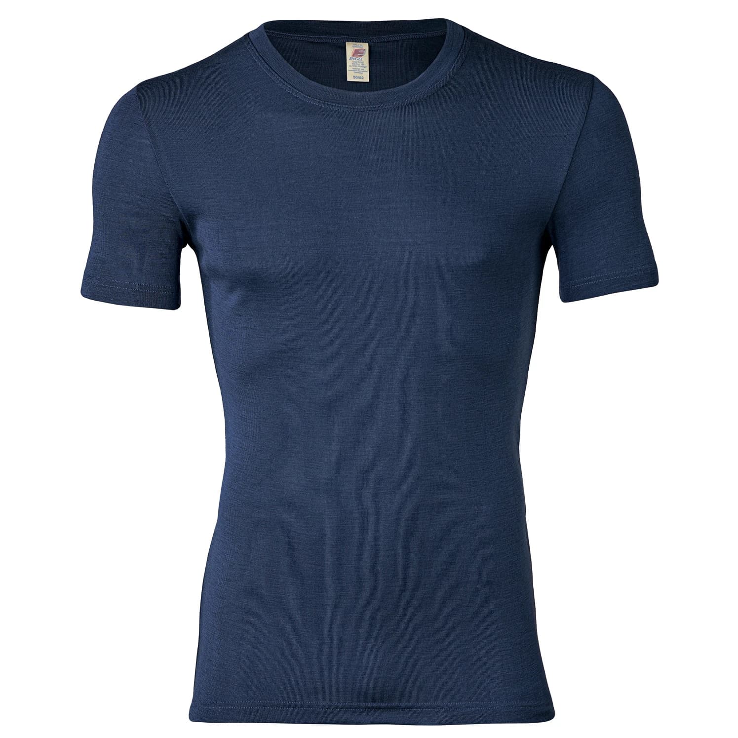 Мъжко копринено термобельо Engel Shirt S/S Merino base layer - Marine