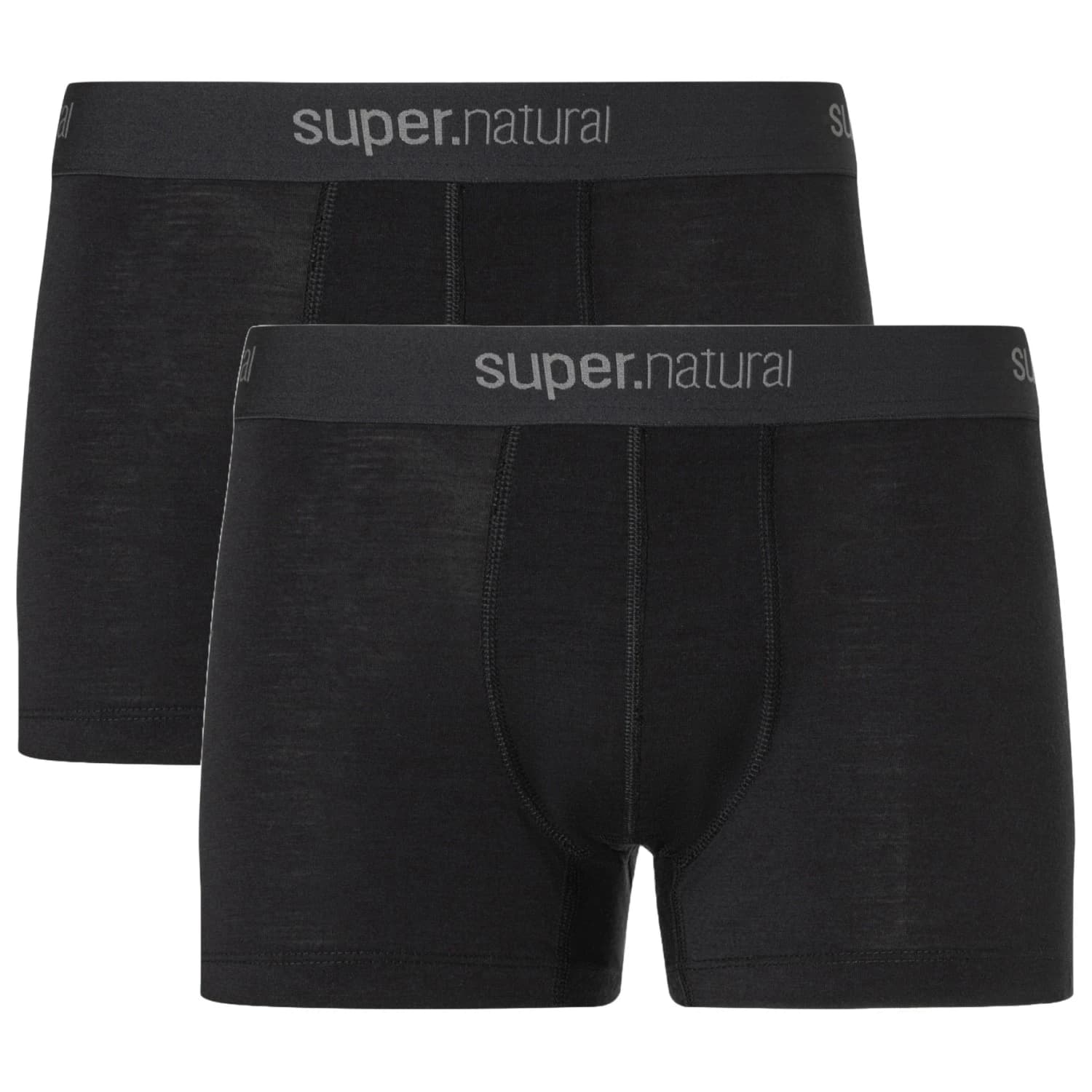 Мъжко бельо super.natural Tundra 175 Boxer 2 Pack Briefs - Jet Black / Jet Black