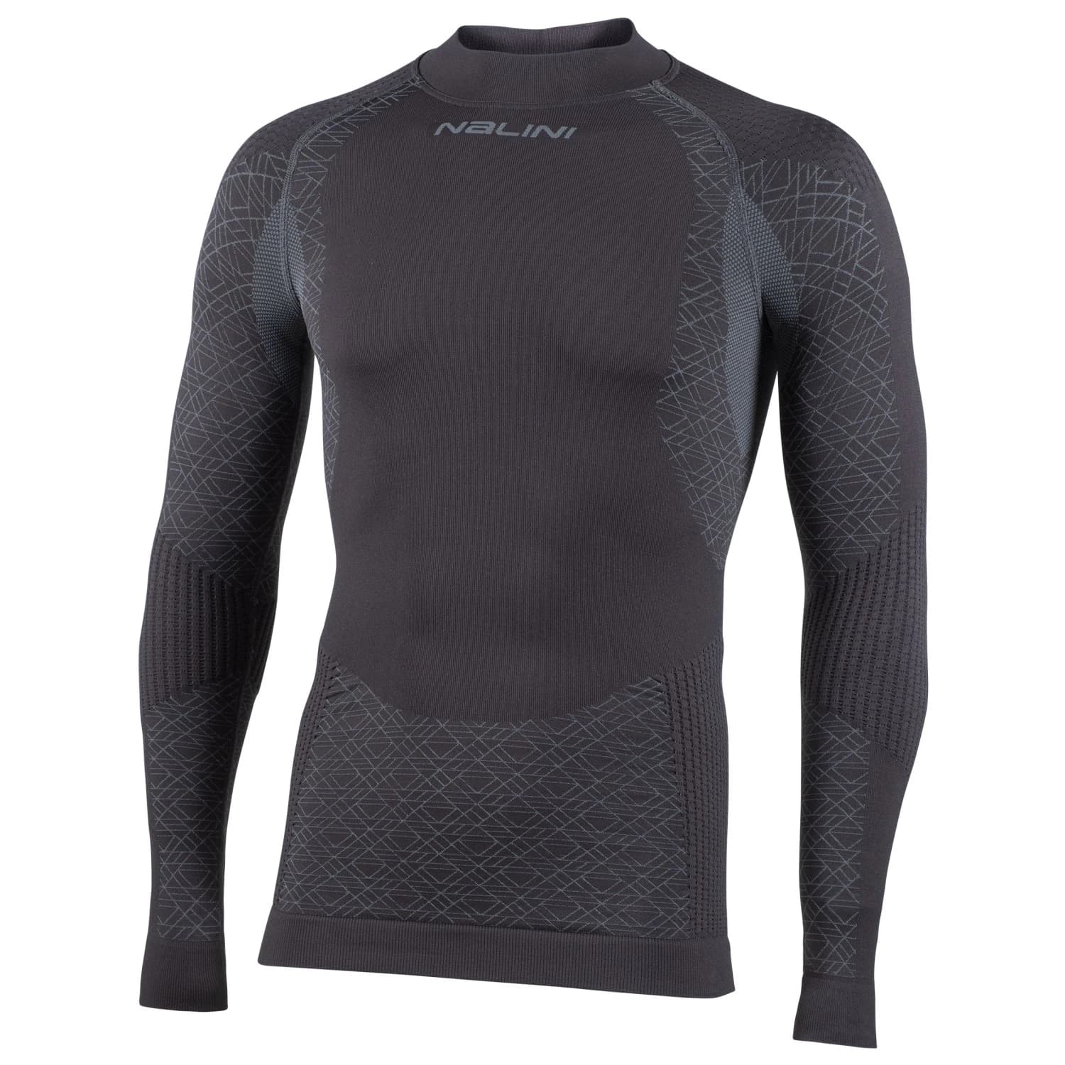 Мъжки потник за колоездене Nalini Seamless Tech L/S Synthetic base layer - Dark / Grey