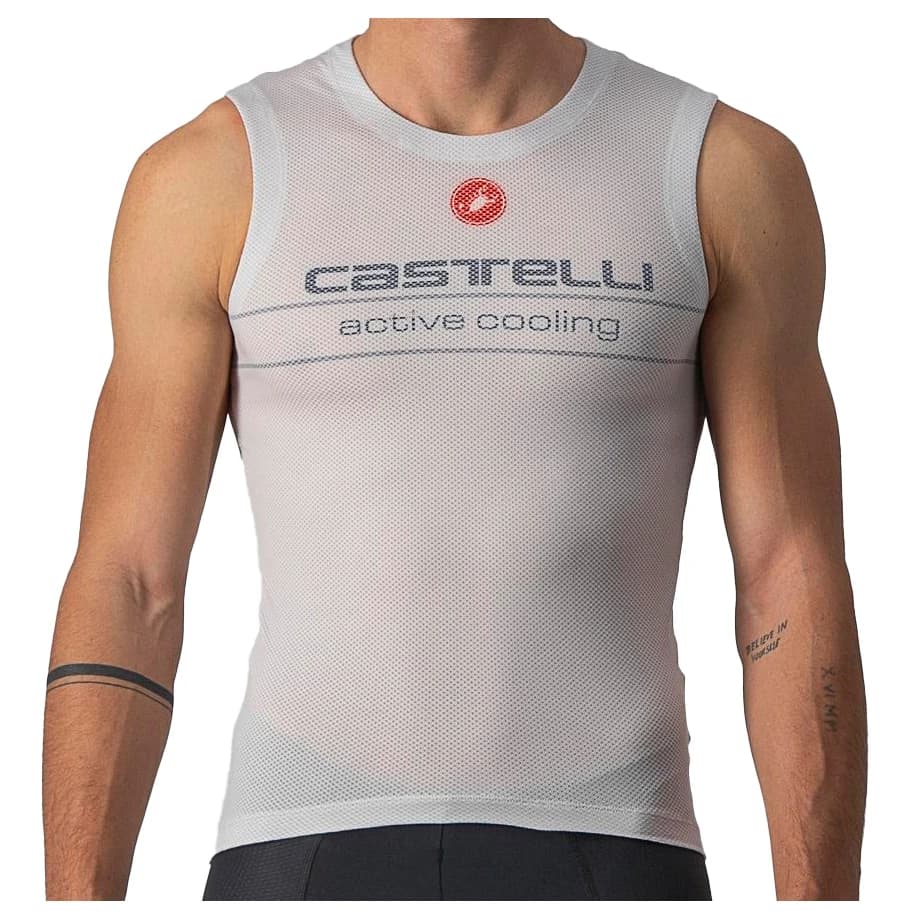 Мъжко синтетично термобельо Castelli Active Cooling Sleeveless Synthetic base layer - Silver Gray