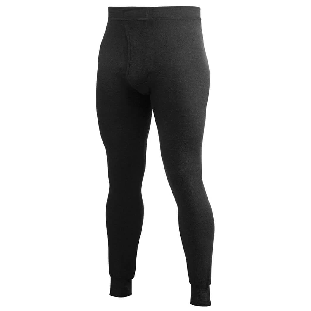 Мъжко мериносово термобельо Woolpower Long Johns With Fly 400 Merino base layer - Black