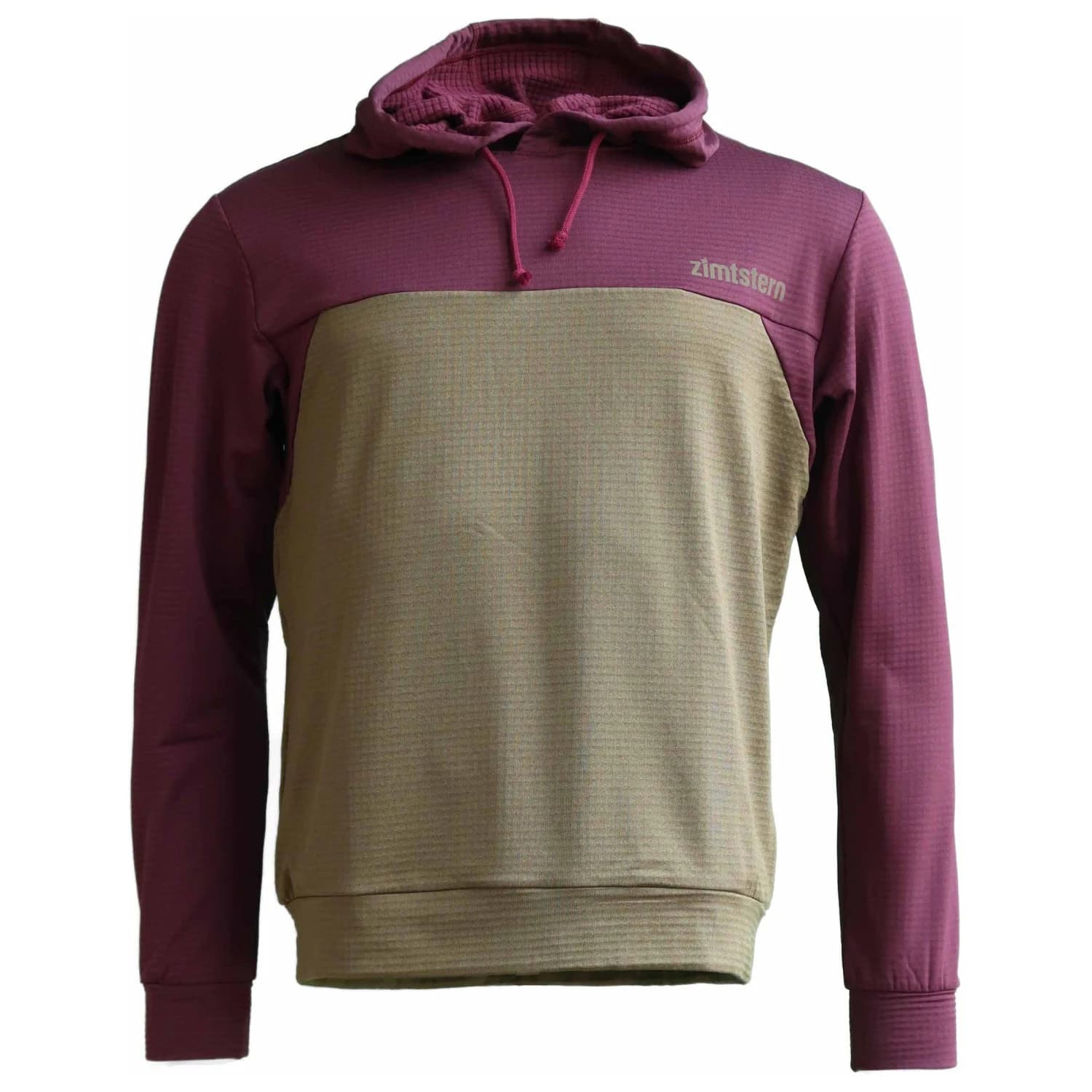 Мъжки поларен пуловер Zimtstern Tech Hoodz L/S Hoodie - Windsor Wine / Military Olive