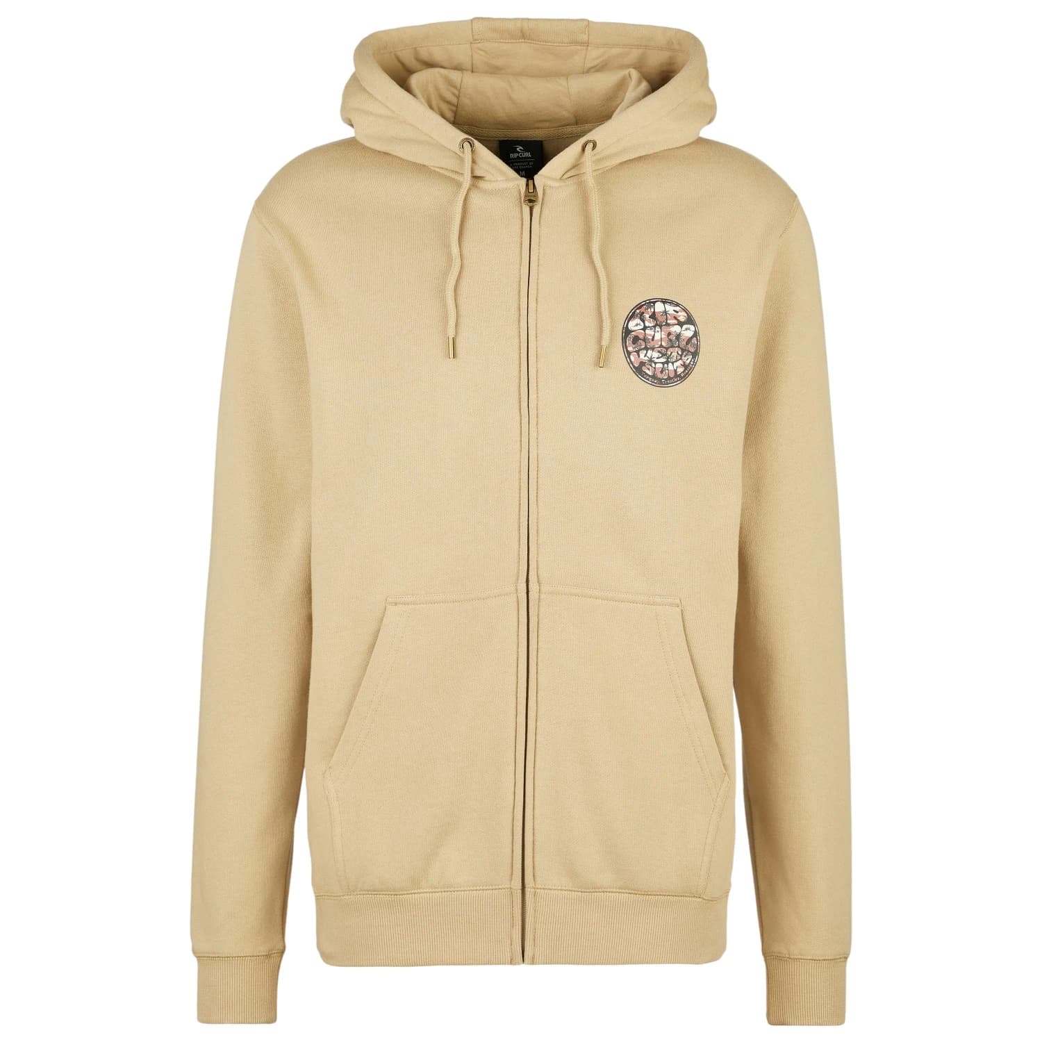 Мъжко яке за тренировка Rip Curl Wettie Passage Icon Zip Thru Hoodie - Khaki Sand