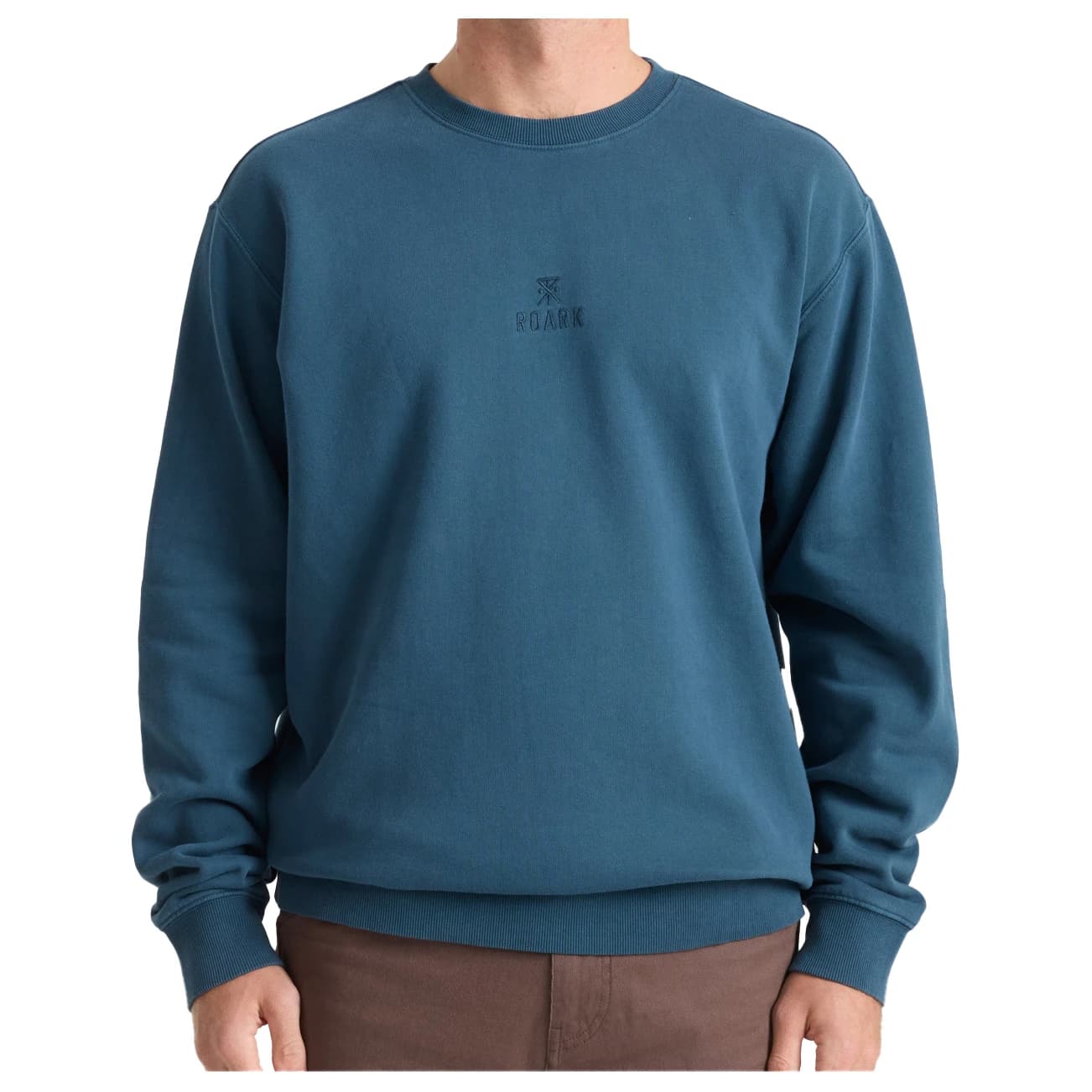 Мъжки пуловер Roark Safe Camp Embroidery Crew Jumper - Navy