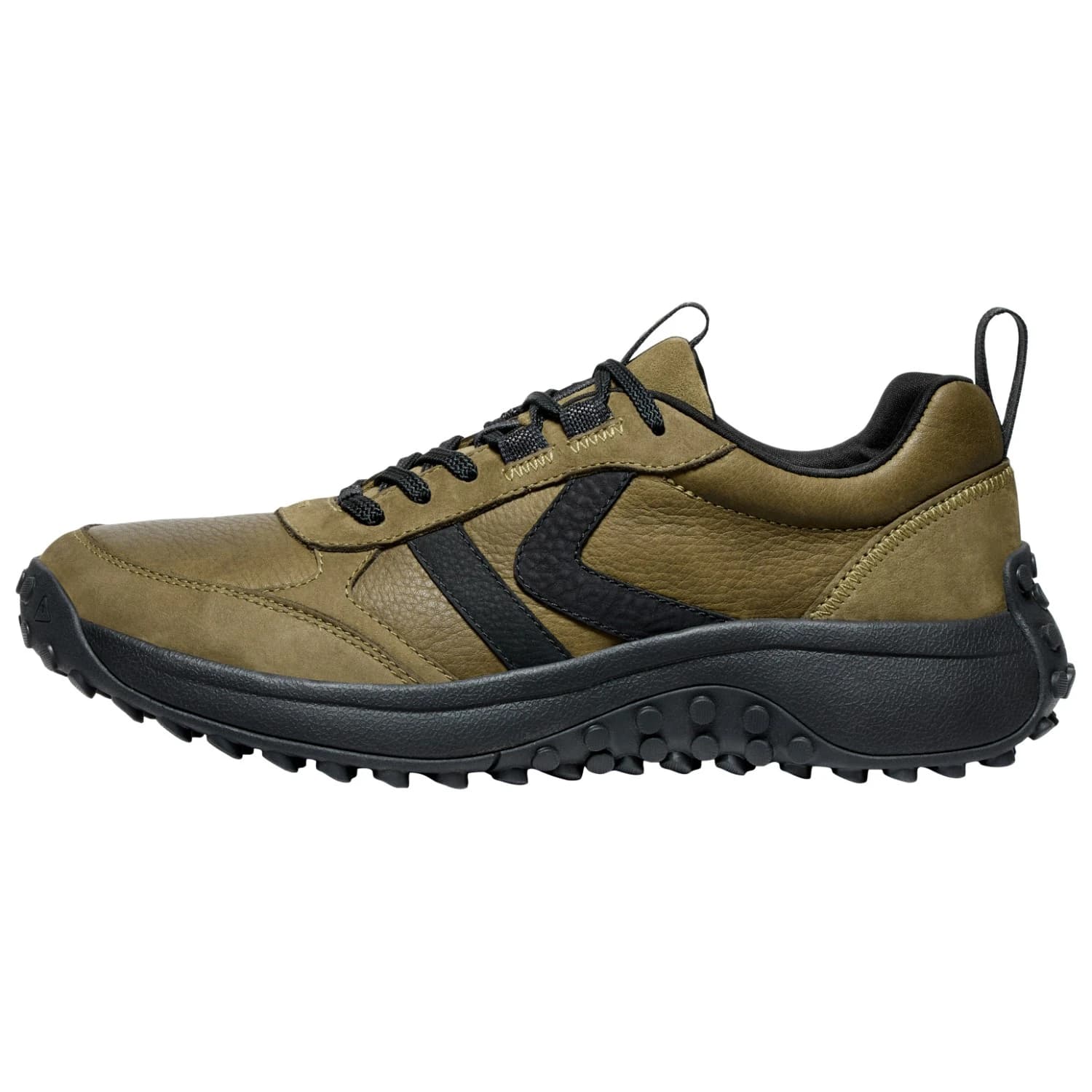 Мъжки ежедневни обувки Keen KS86 Leather Sneaker Casual shoes - Dark Olive / Black