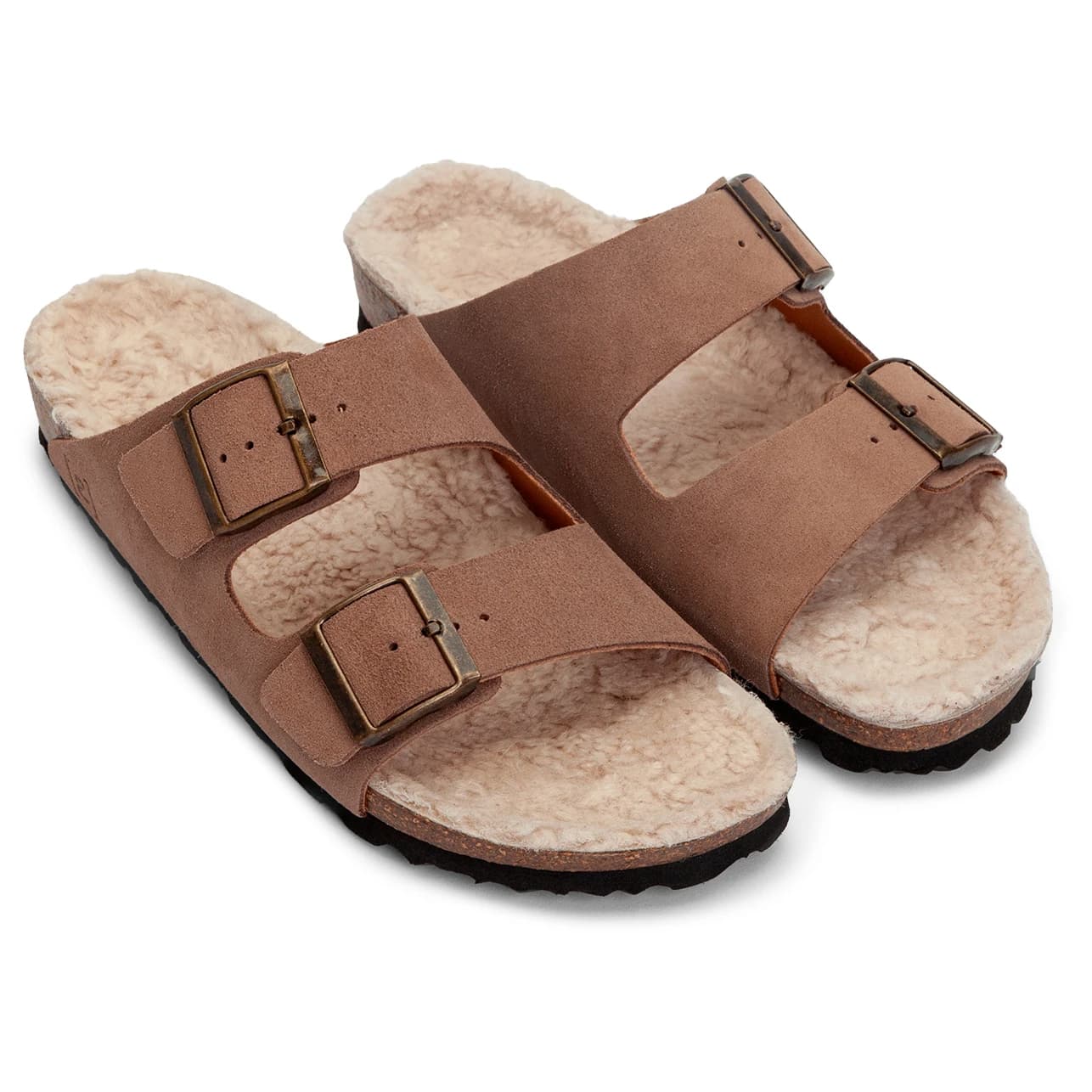 Мъжки пантофи Espadrij Ami Velour Teddy Sandals - Sable