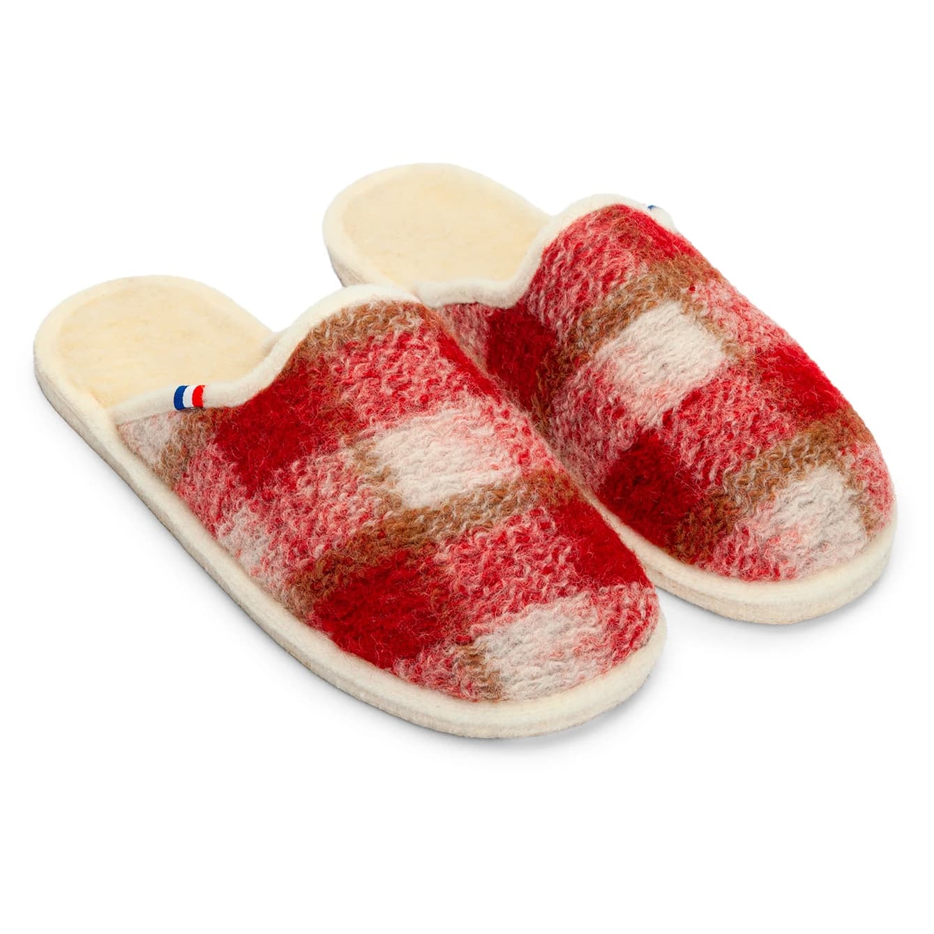 Мъжки пантофи Espadrij Chausson Woolcheck House slippers - Rouge Check