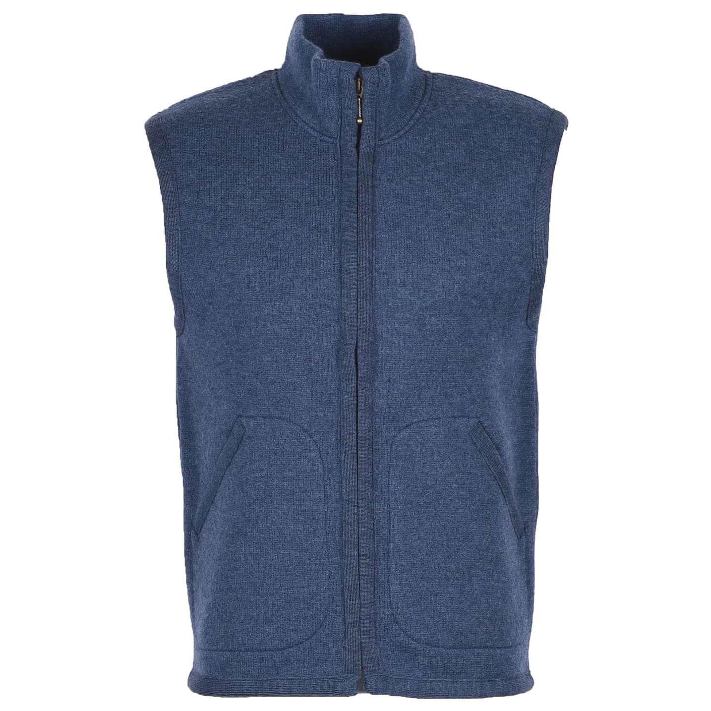 Мъжки вълнен елек Flomax Boiled Wool Zipped Vest Wool vest - Jeans Melange