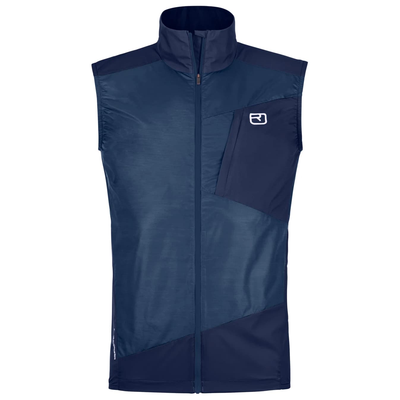 Мъжки вълнен елек Ortovox Trace Windbreaker Vest Merino vest - Blue Nunatak