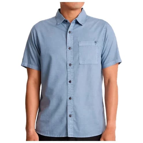 Мъжка риза с копчета Roark Made to Fade S/S Woven Shirt - Washed Slate
