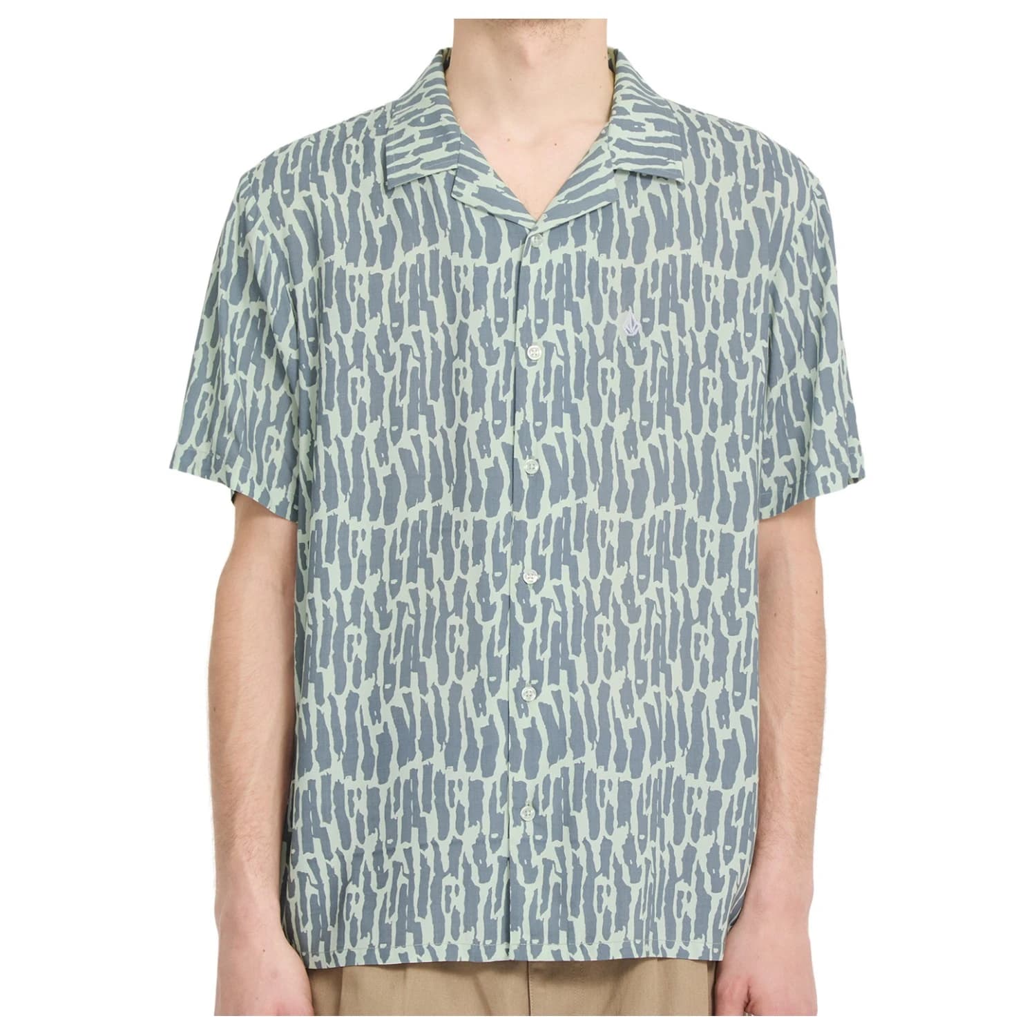 Мъжка риза с копчета Volcom Boldstone S/S Shirt - Tradewinds