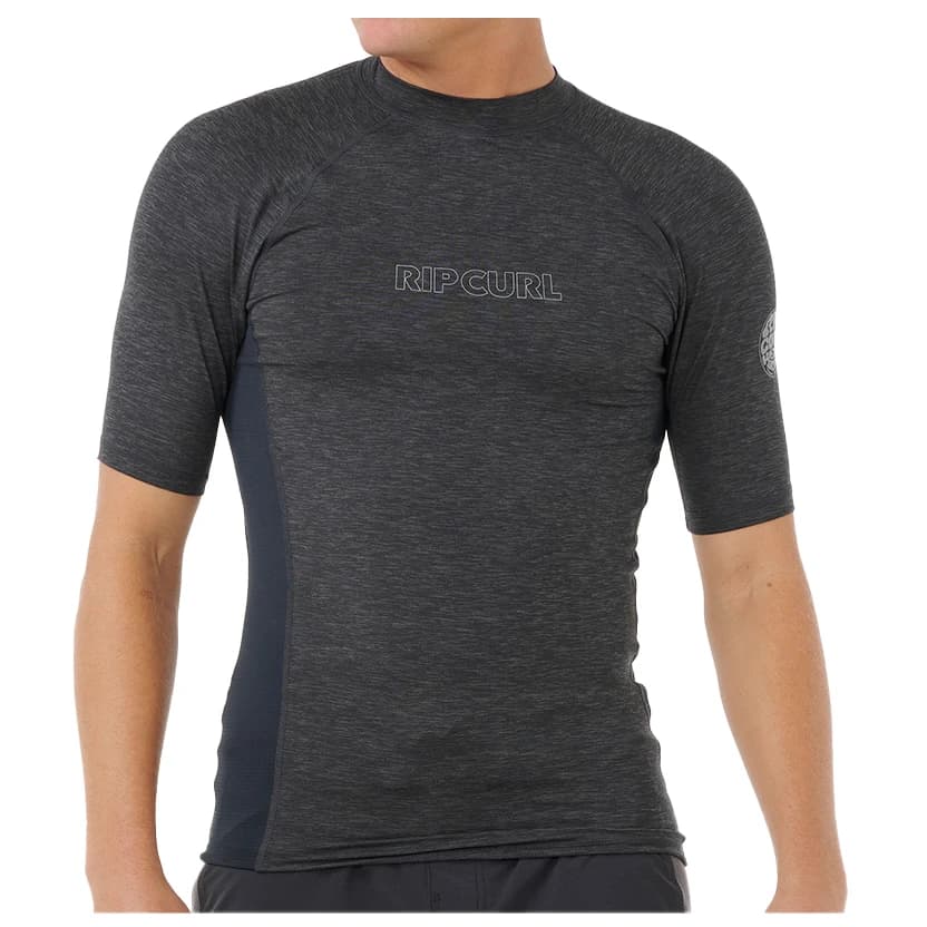 Мъжка плажна тениска от ликра Rip Curl Dawn Patrol UPF Perf S/S Lycra - Black Marle