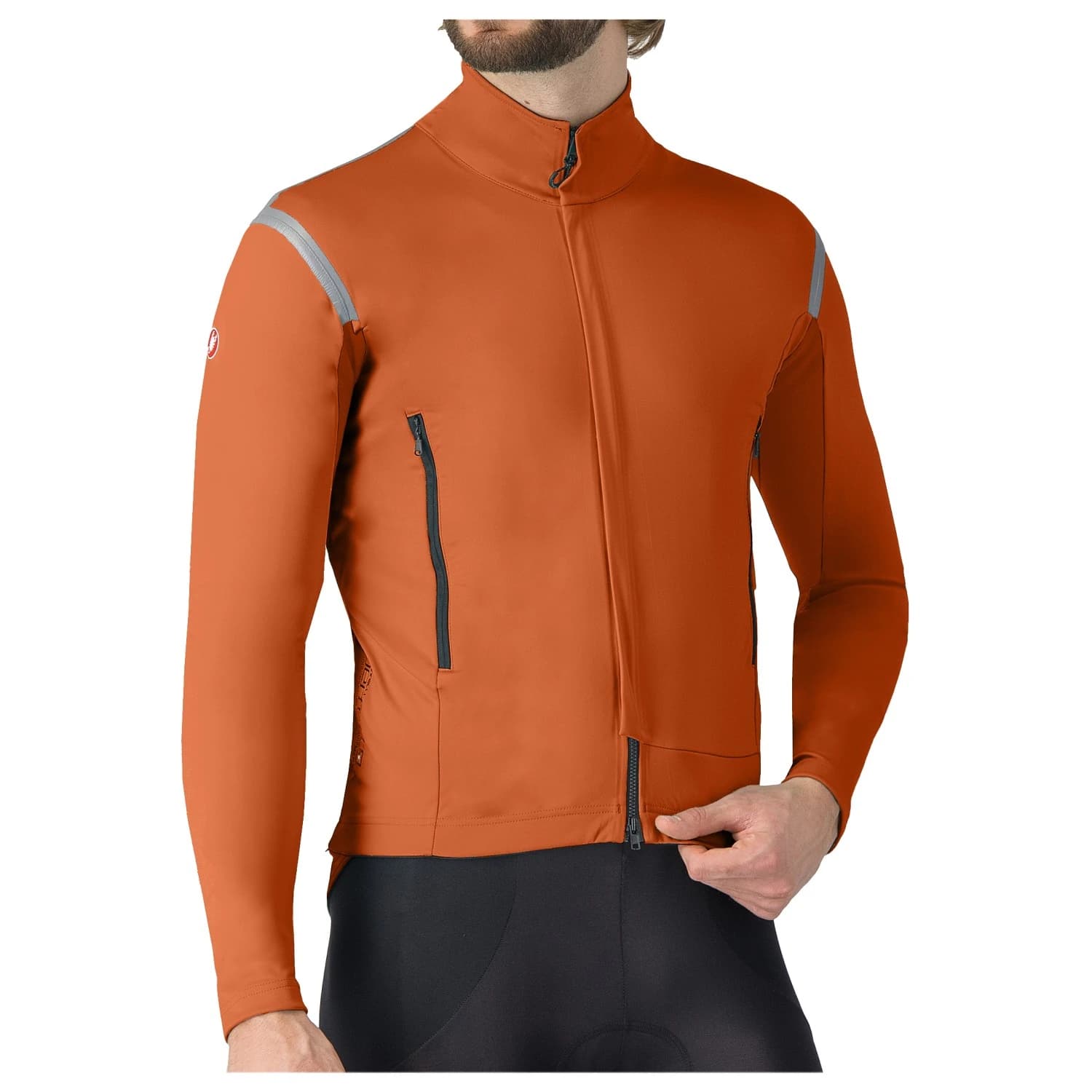 Мъжко водоустойчиво яке за колоездене Castelli Perfetto RoS 3 Jacket Cycling jacket - Mocha / Black Reflex