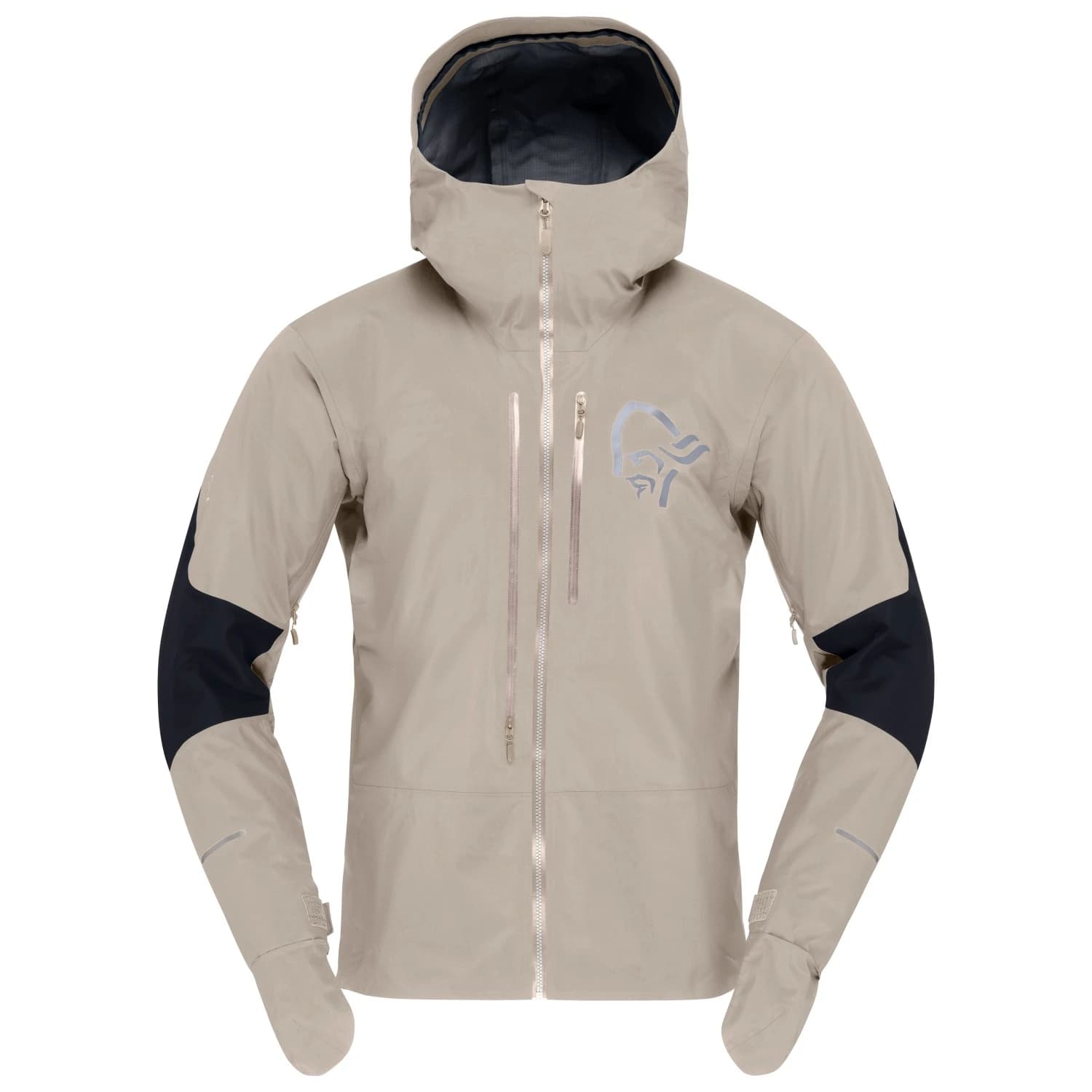 Мъжко водоустойчиво яке за колоездене Norrøna Fjørå GORE-TEX Pro Jacket Waterproof jacket - Winter Twig / Caviar Black