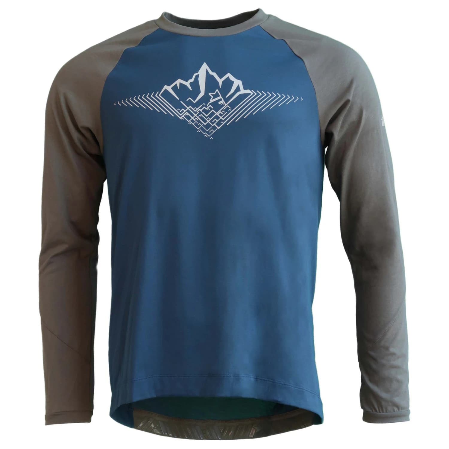 Мъжка фланелка с дълъг ръкав за колоездене Zimtstern Pureflowz Shirt L/S Cycling jersey - French Navy / Dusty Olive