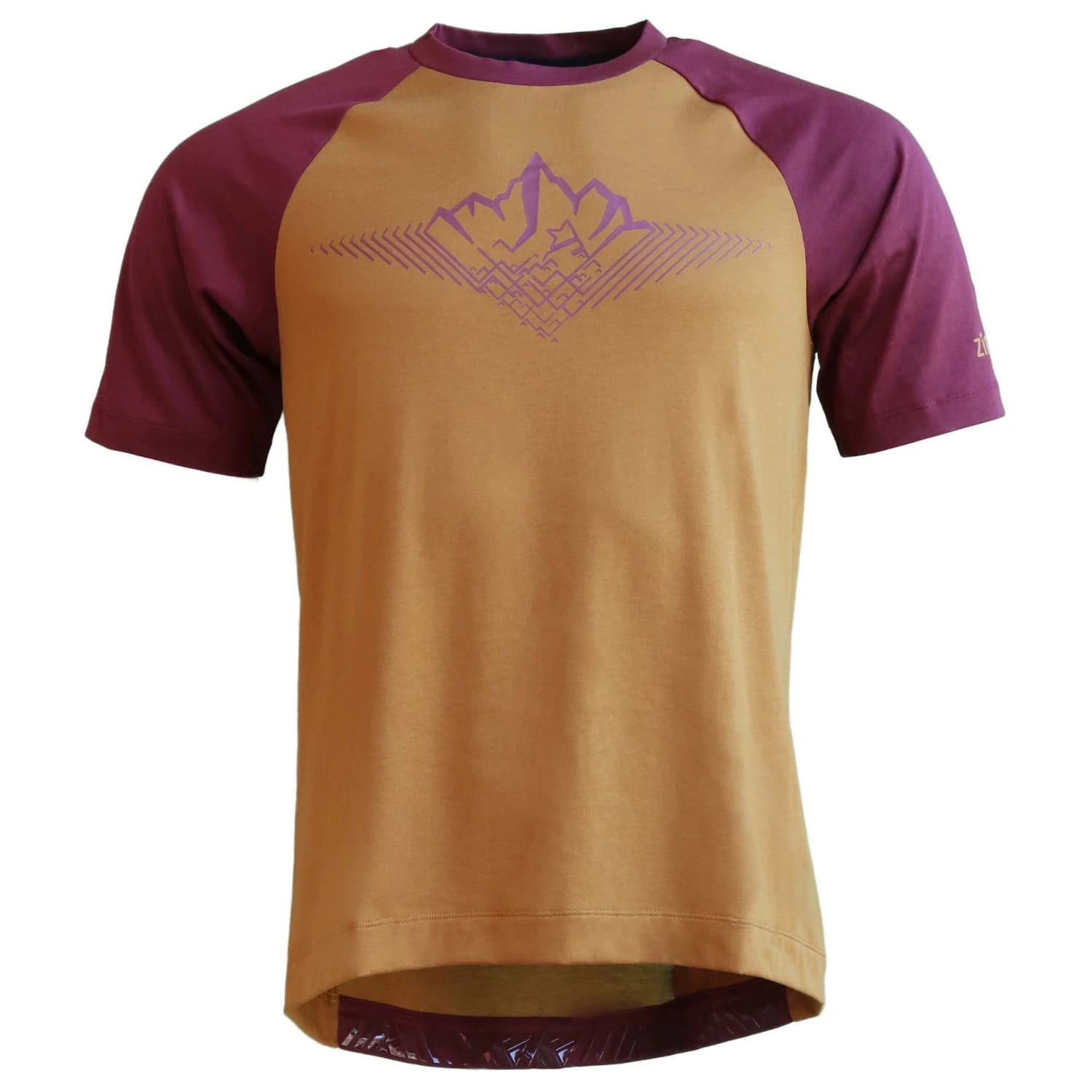 Мъжка фланелка с къс ръкав за колоездене Zimtstern Pureflowz Shirt S/S Cycling jersey - Golden Brown / Windsor Wine