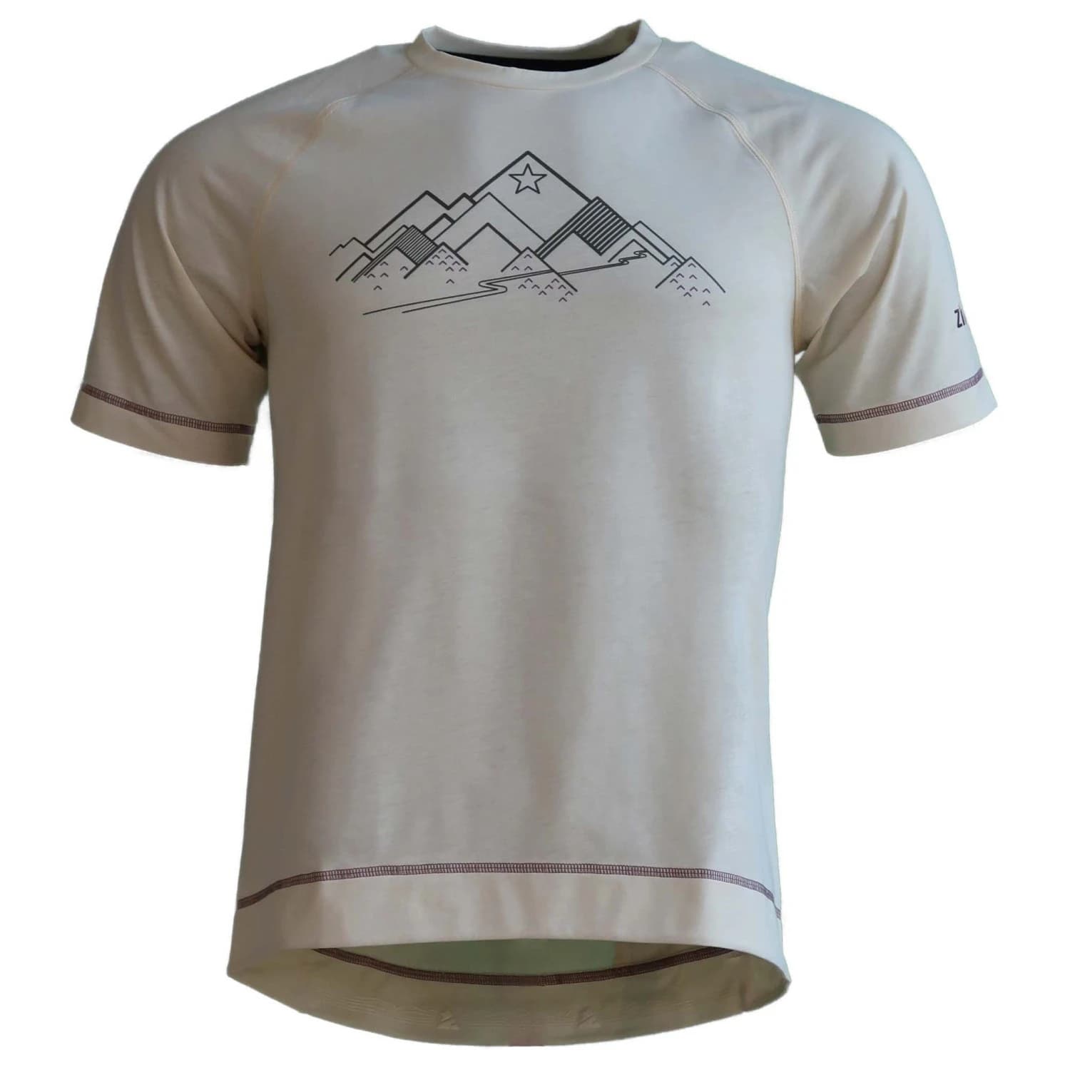 Мъжка фланелка с къс ръкав за колоездене Zimtstern PureFlowz Eco Shirt S/S Cycling jersey - Cream