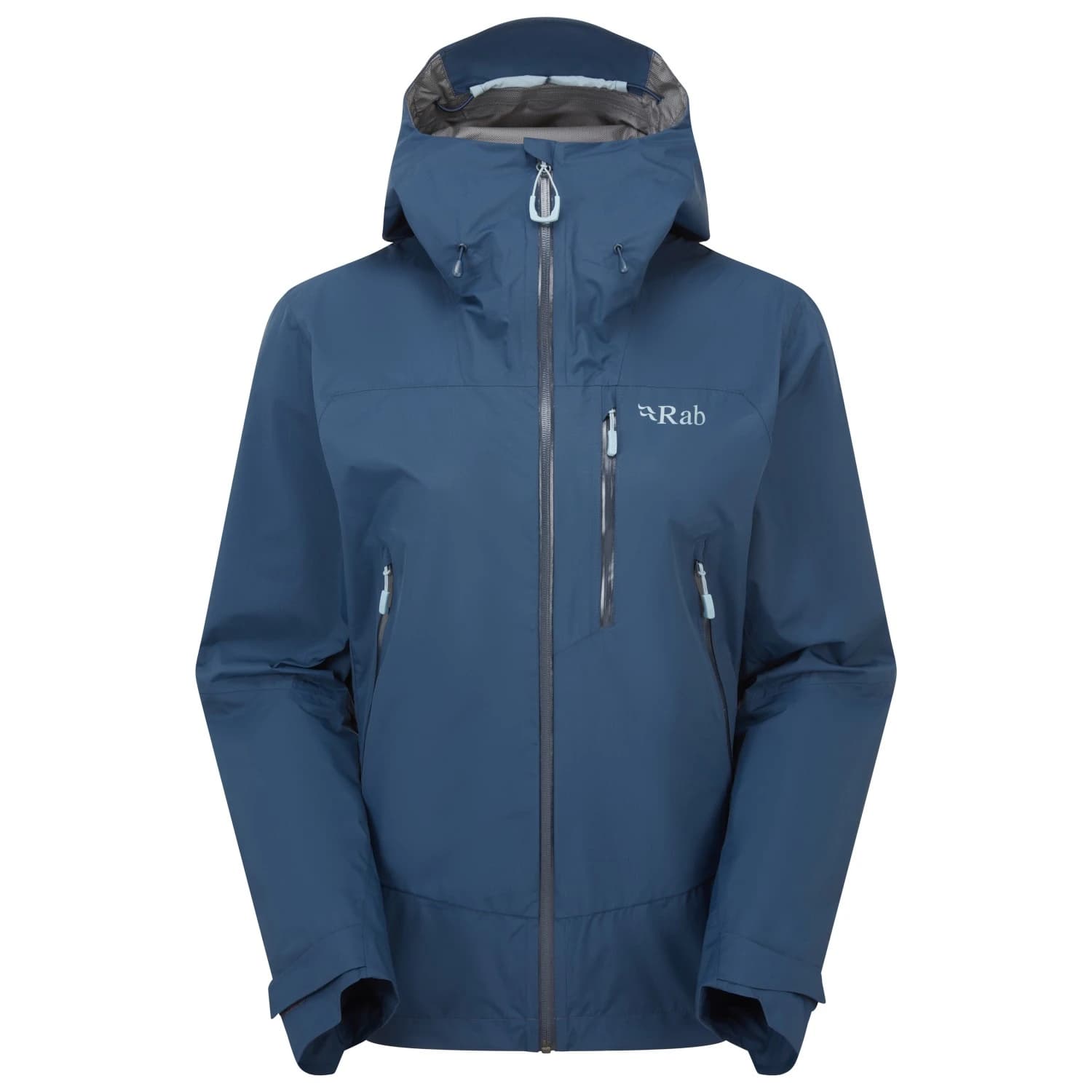 Дамско водоустойчиво яке Rab Women's Downpour Mountain Jacket Waterproof jacket - Tempest Blue