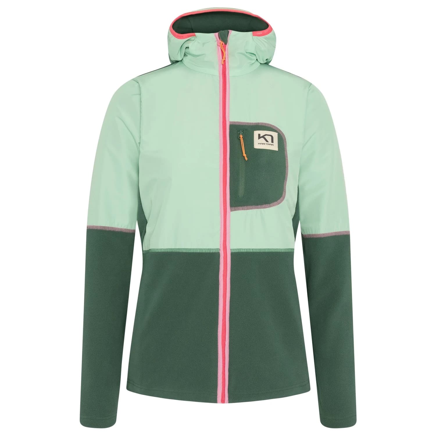 Дамско ежедневно яке Kari traa Women's Henriette Hybrid Casual jacket - Murk / Dusty Midtone Green