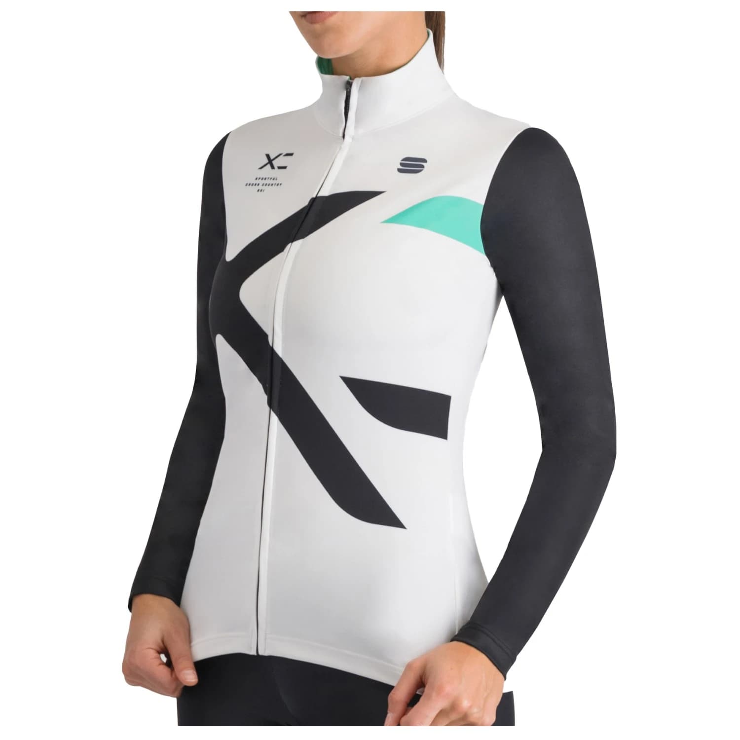 Дамско яке за ски бягане Sportful Women's Squadra Jersey Cross-country ski jacket - White / Black
