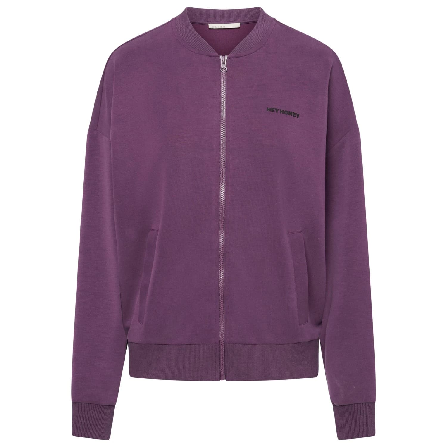 Дамско яке за тренировка Hey honey Women's Bomber Jersey Jacket Training jacket - Italian Plum