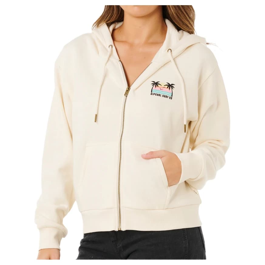 Дамско яке за тренировка Rip Curl Women's Aloha Zip Thru Training jacket - Bone