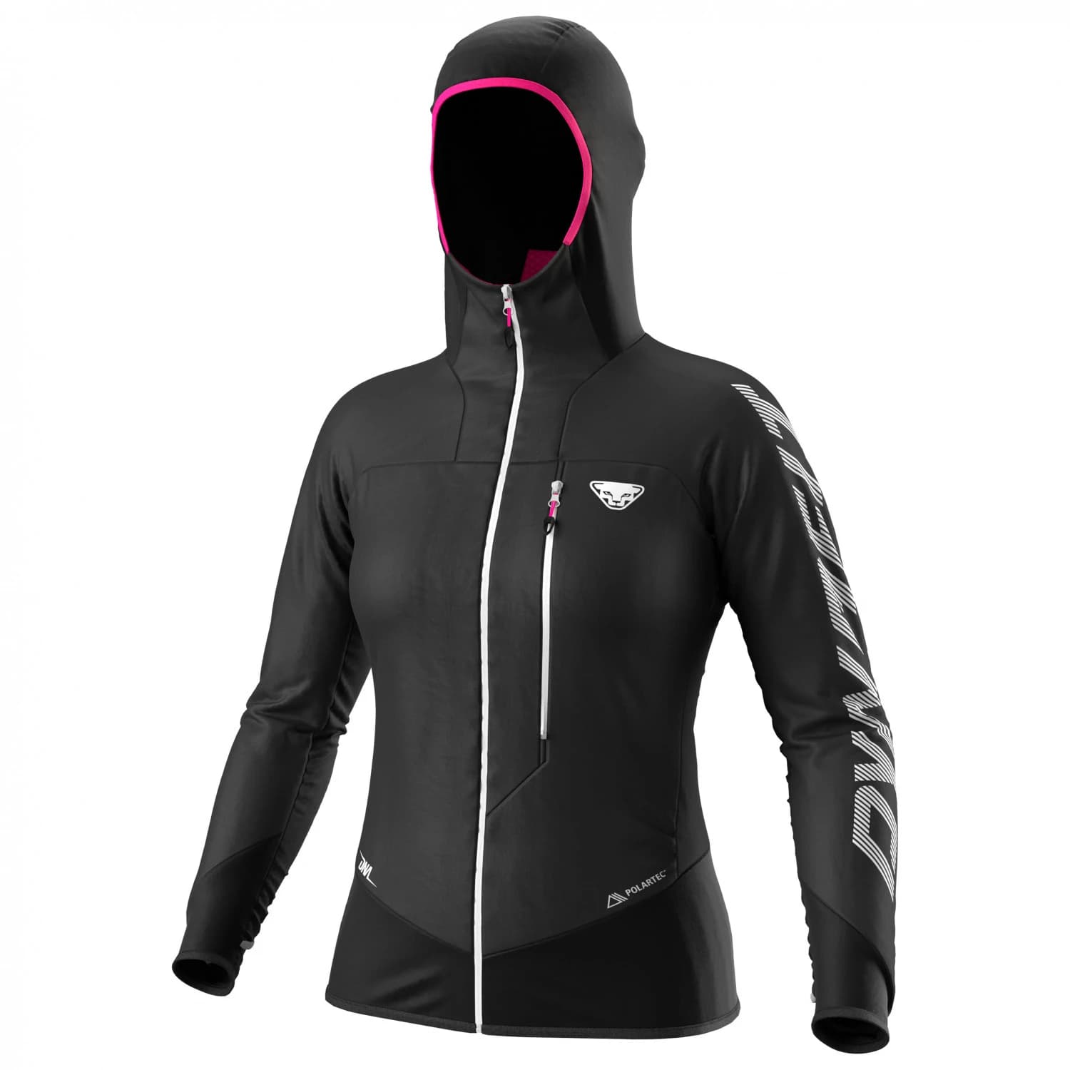 Дамско синтетично яке Dynafit Women's DNA Polartec Alpha Jacket Synthetic jacket - Black Out Pink Glo