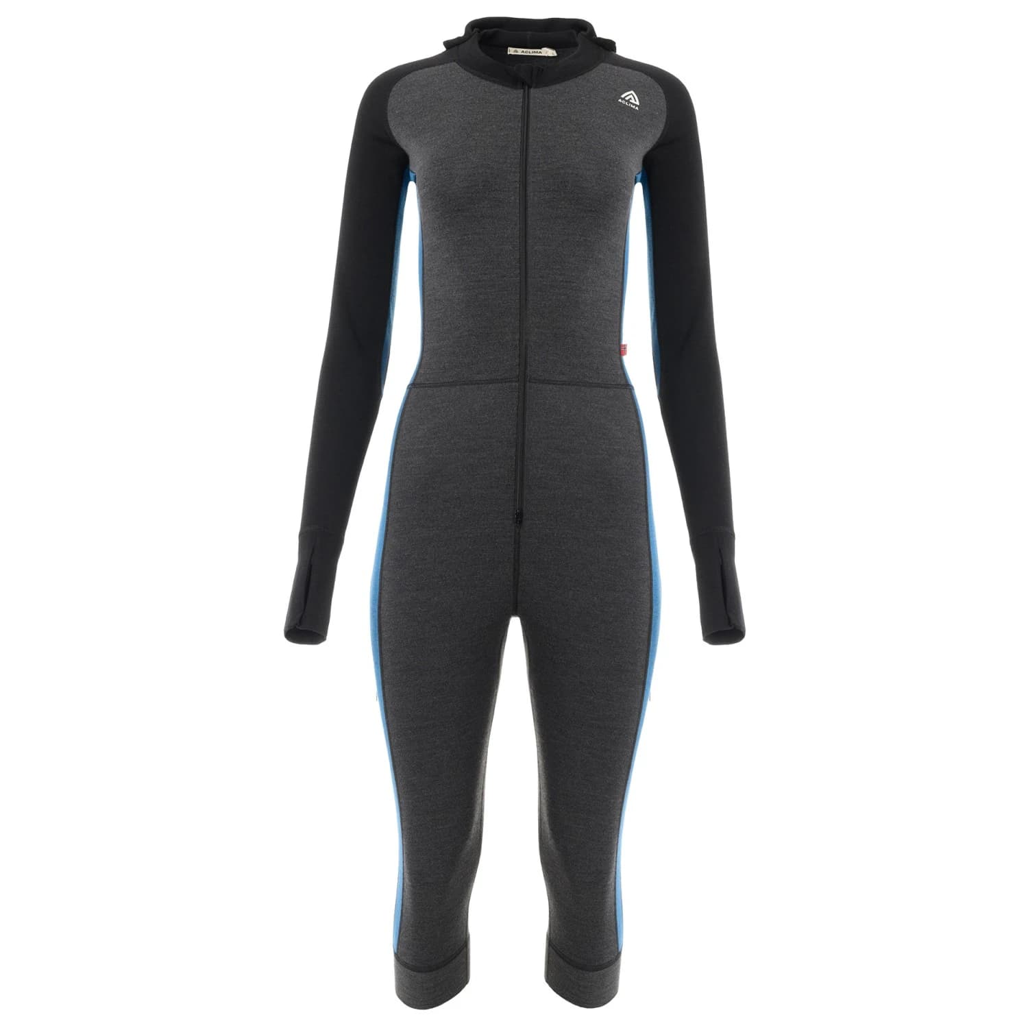 Дамски цял костюм Aclima Women's Warmwool Overall 3/4 Length Overall - Marengo / Jet Black / Corsair